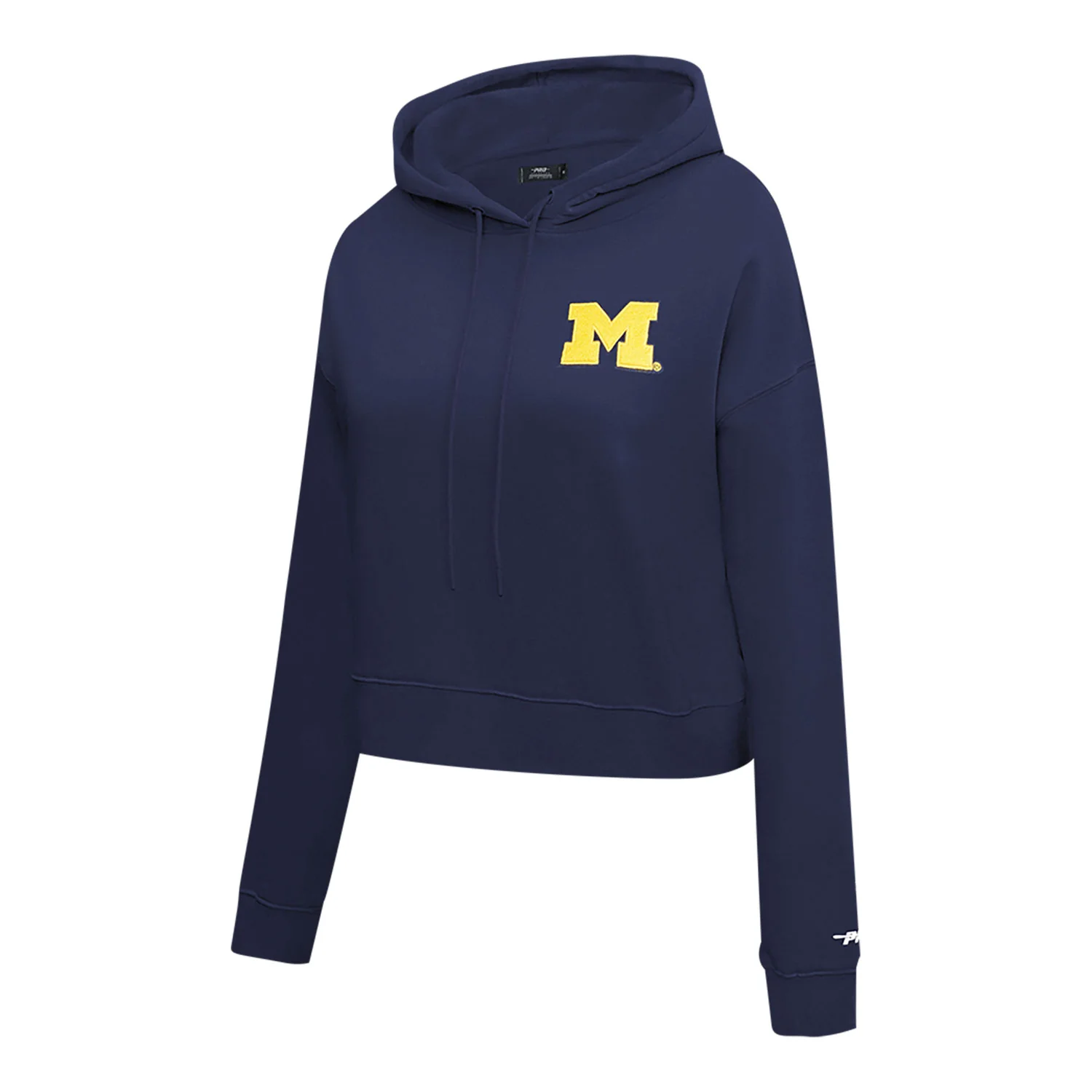 Michigan Wolverines Classic Women's Cropped Fleece Pullover Hoodie