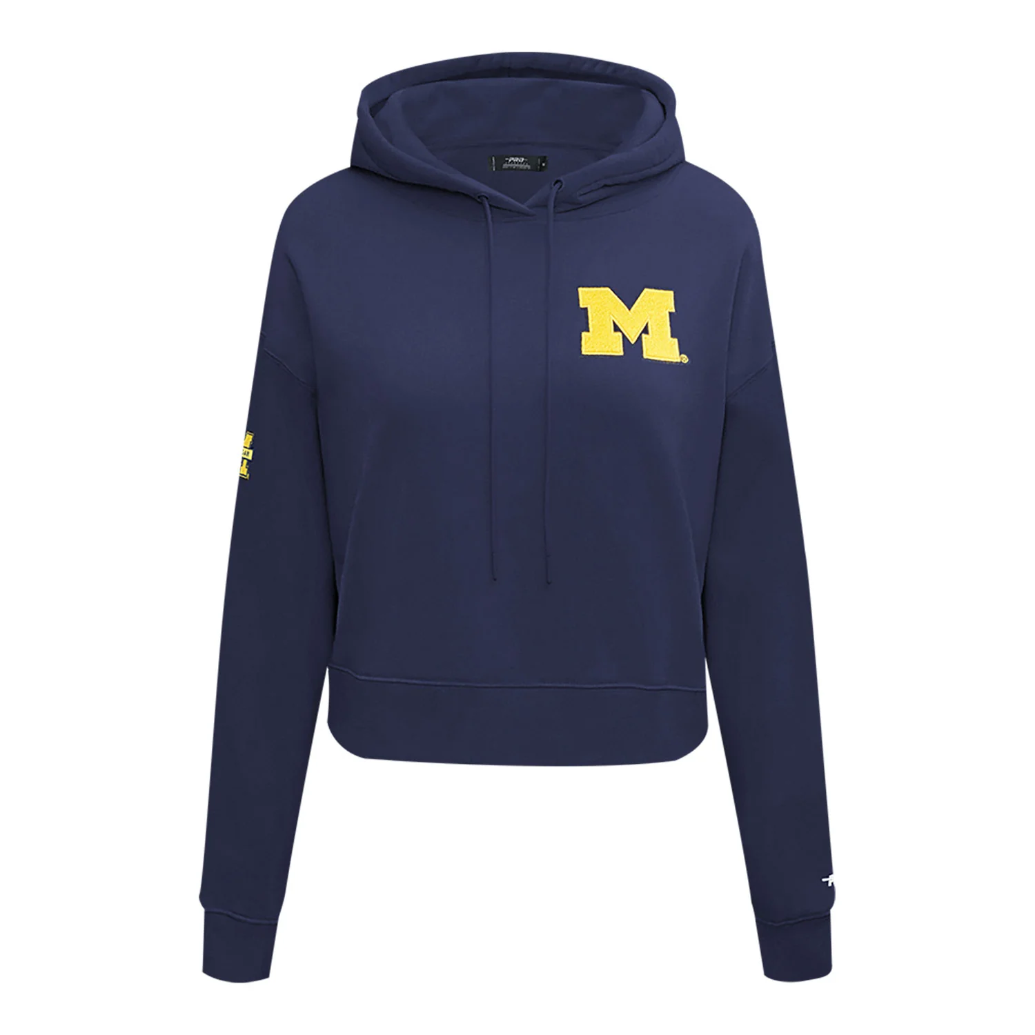 Michigan Wolverines Classic Women's Cropped Fleece Pullover Hoodie - Image 3