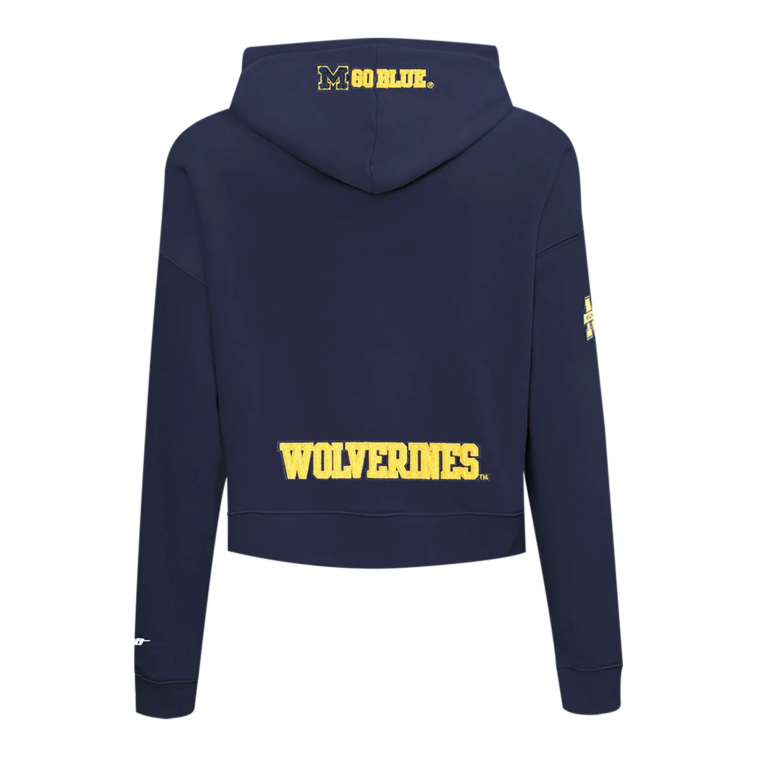 Michigan Wolverines Classic Women's Cropped Fleece Pullover Hoodie - Image 4