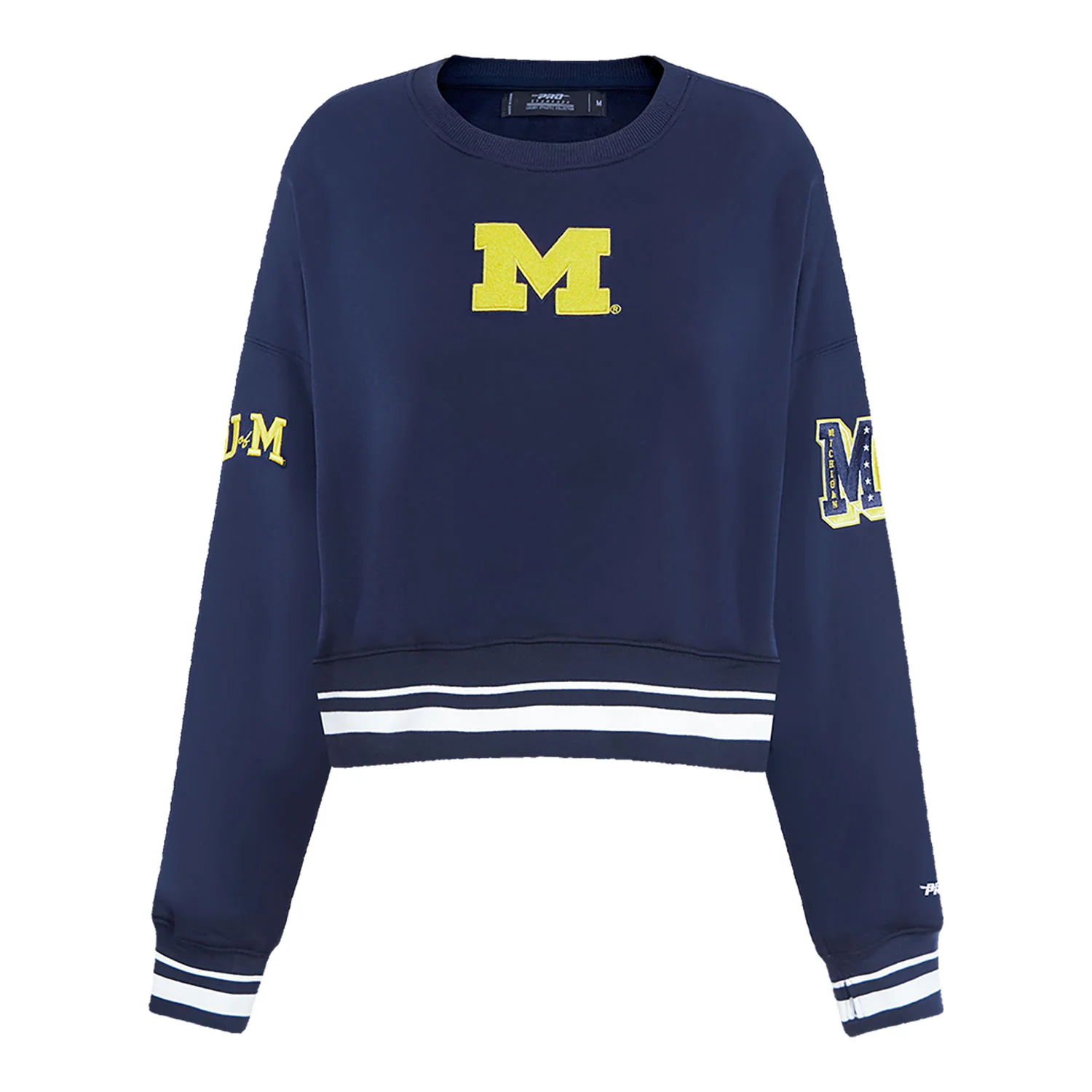 Michigan Wolverines Classic Women's Ribbed Fleece Crewneck Sweatshirt