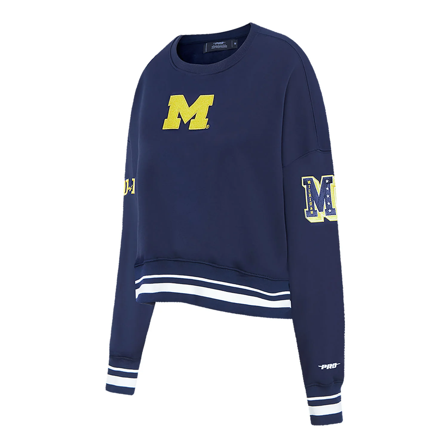 Michigan Wolverines Classic Women's Ribbed Fleece Crewneck Sweatshirt - Image 2