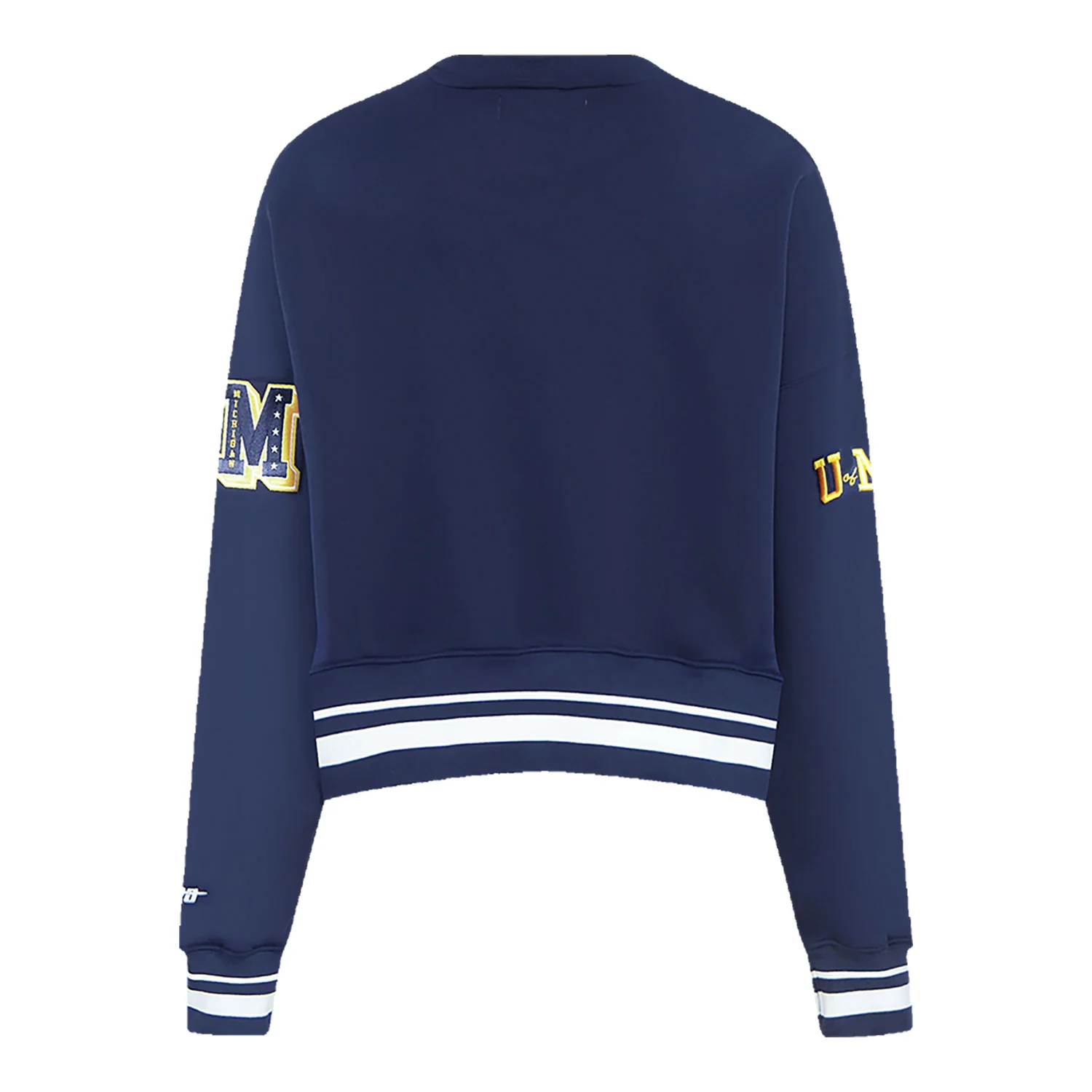 Michigan Wolverines Classic Women's Ribbed Fleece Crewneck Sweatshirt - Image 3