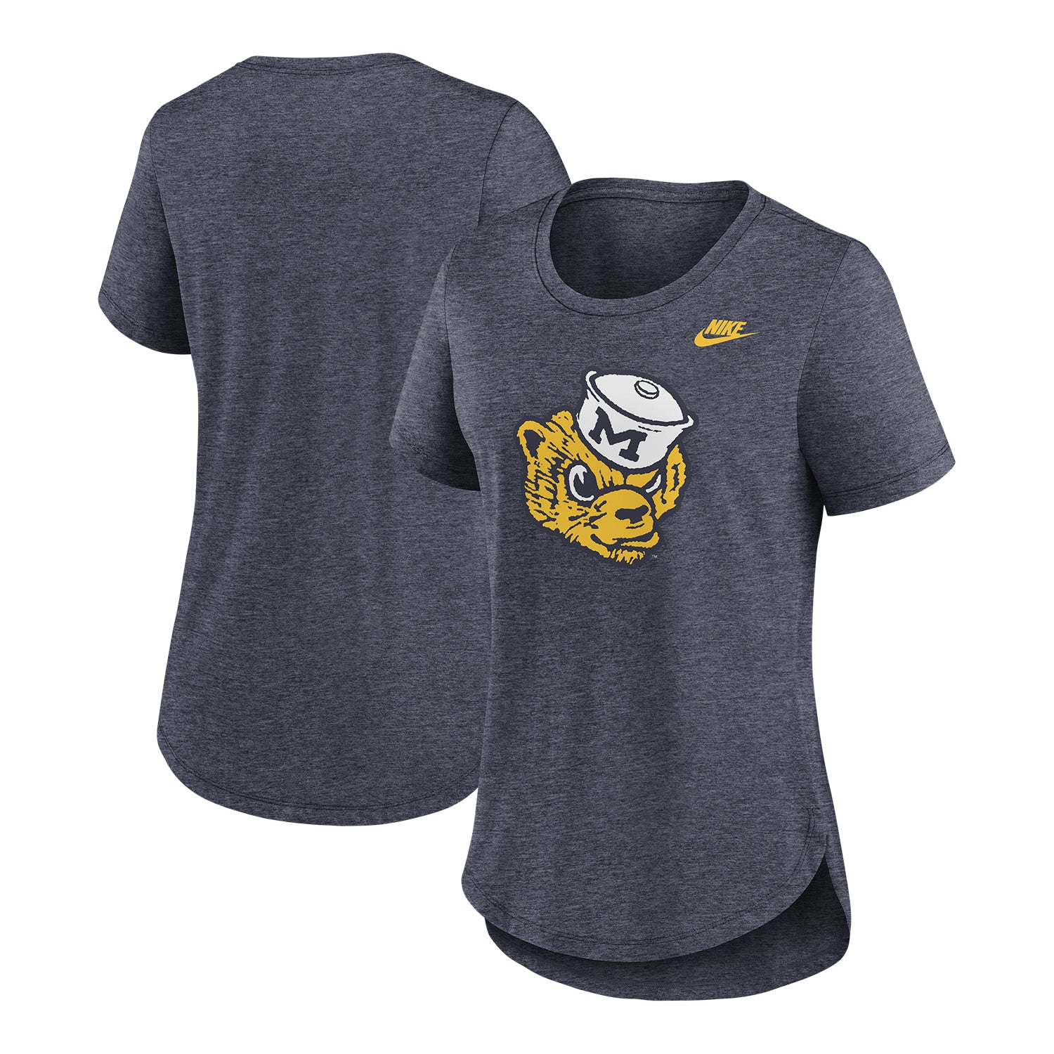 Michigan Wolverines Women's Nike Blue Legacy Logo T-Shirt - Image 3