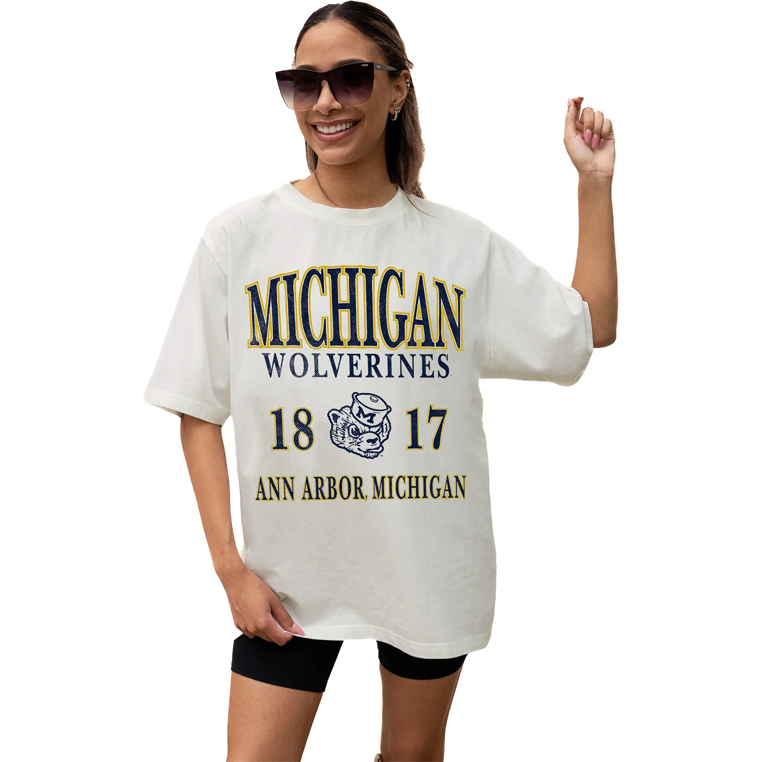 Women's Michigan Wolverines Game Day Couture T-Shirt - Image 2