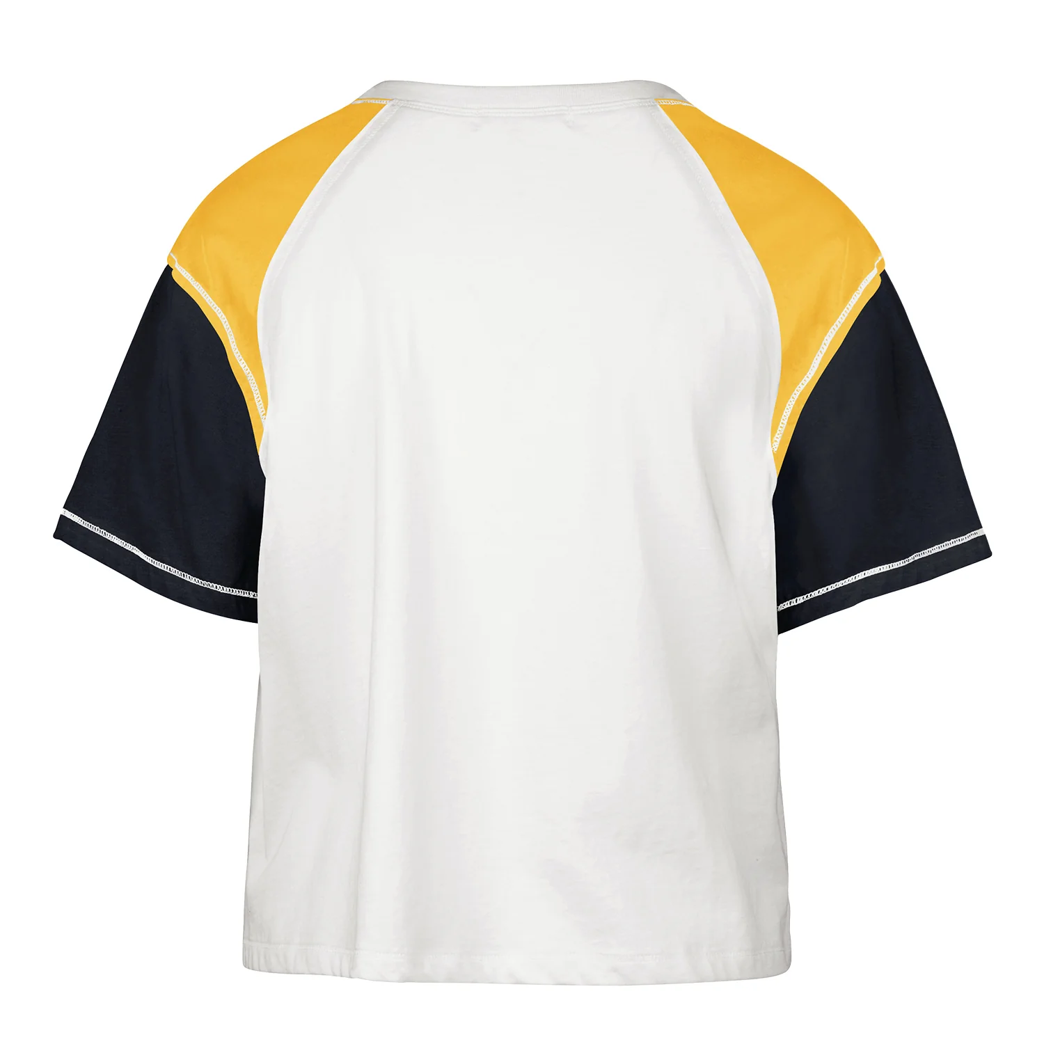 Michigan Wolverines Women's White '47 Brand Center Stage Gia Crop T-Shirt - Image 2