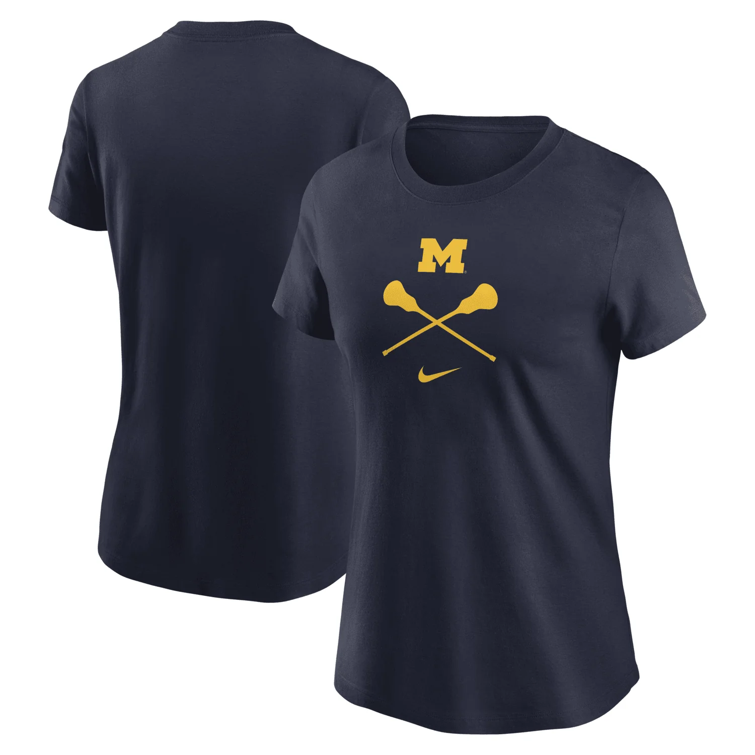 Michigan Wolverines Lacrosse Women's Nike Navy T-Shirt - Image 2
