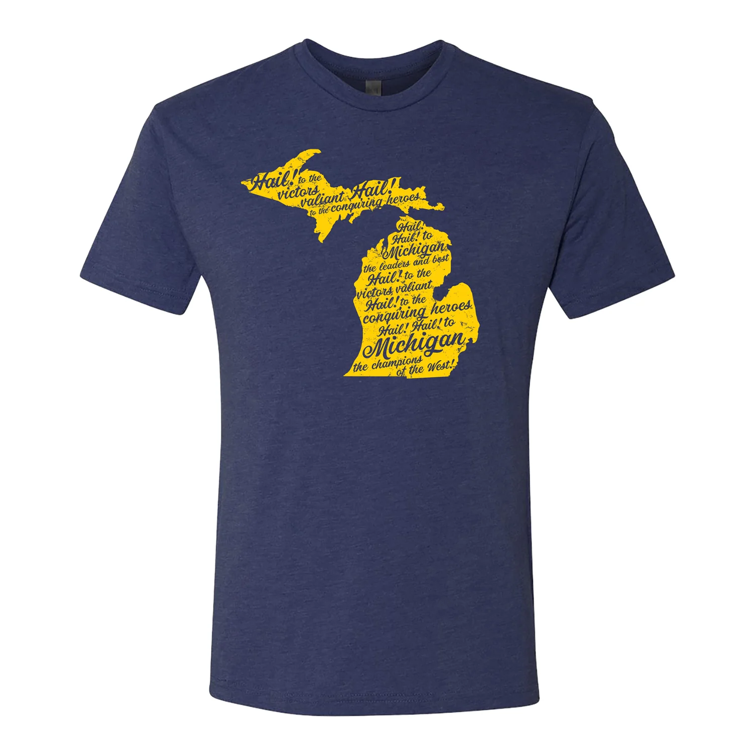 Michigan Wolverines Women's Short Sleeve State Outline T-Shirt