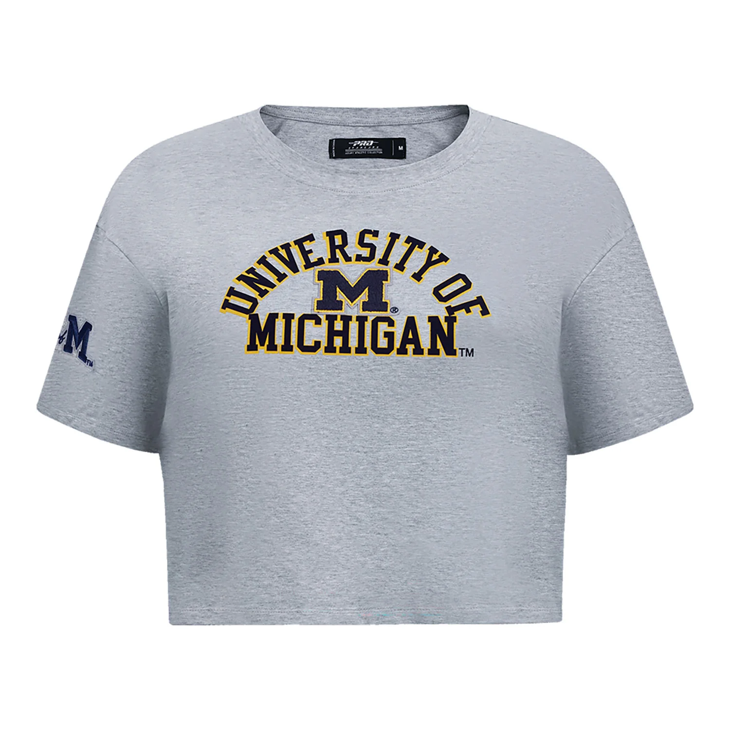 Michigan Wolverines Women's Classic Grey SJ Boxy Tee - Image 3