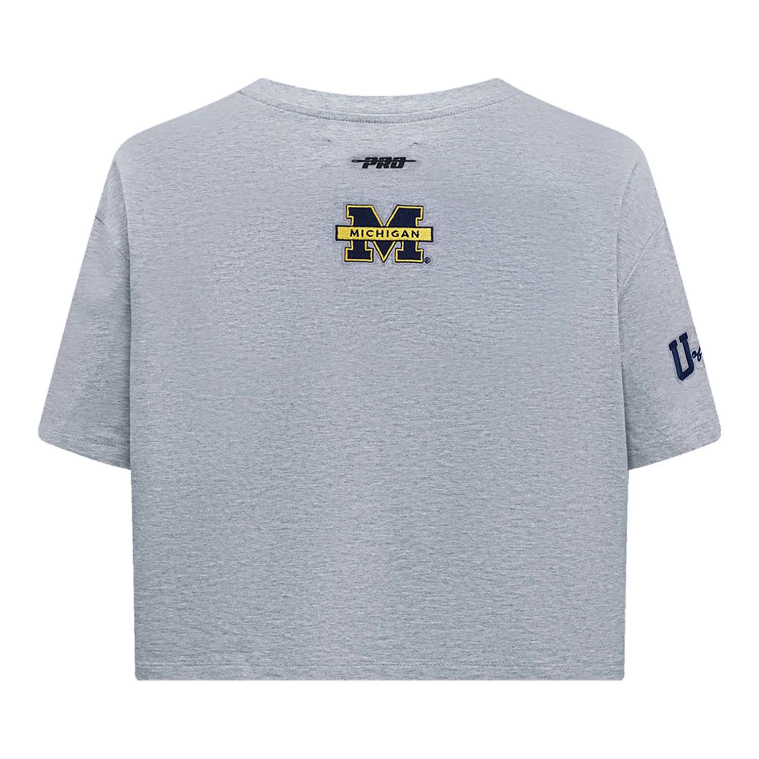 Michigan Wolverines Women's Classic Grey SJ Boxy Tee - Image 4