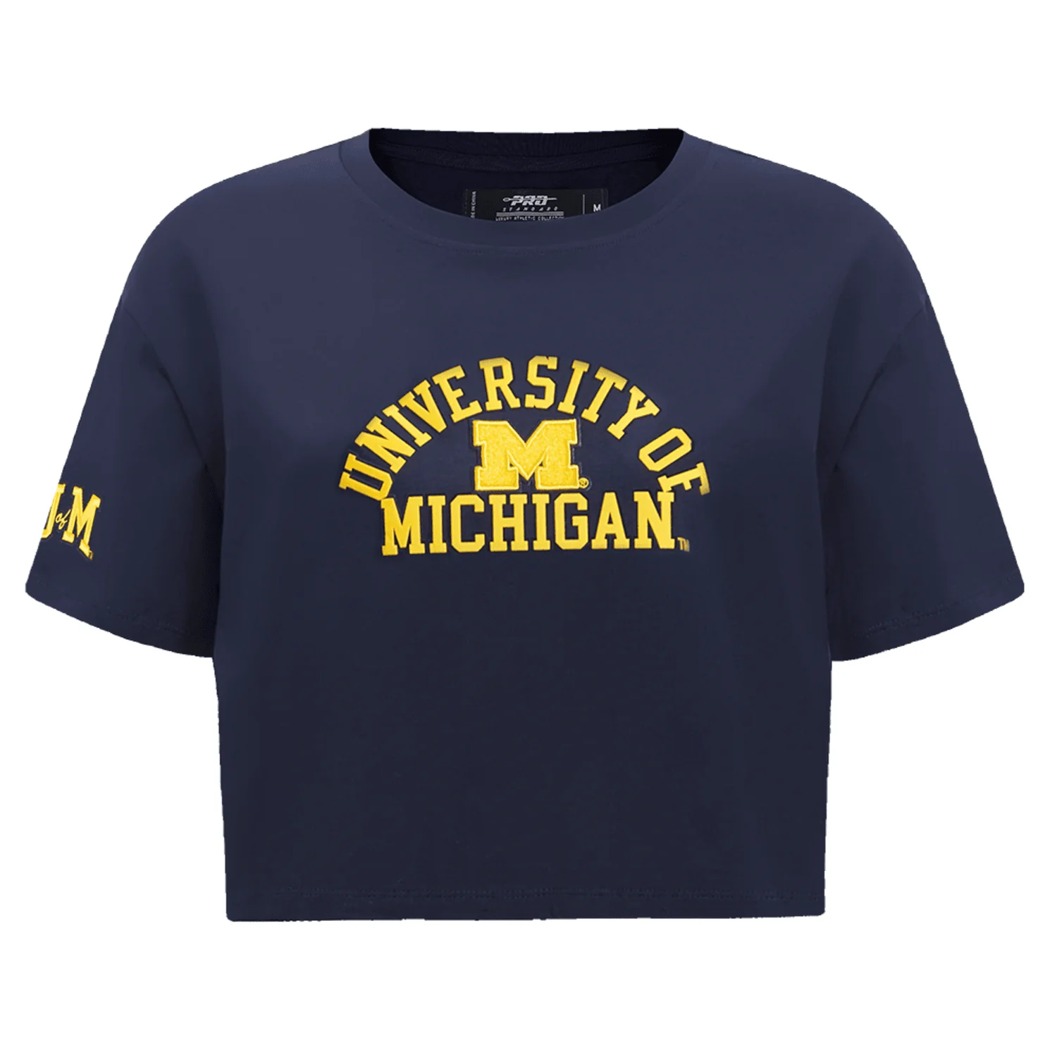 Michigan Wolverines Women's Classic Navy SJ Boxy Tee - Image 3