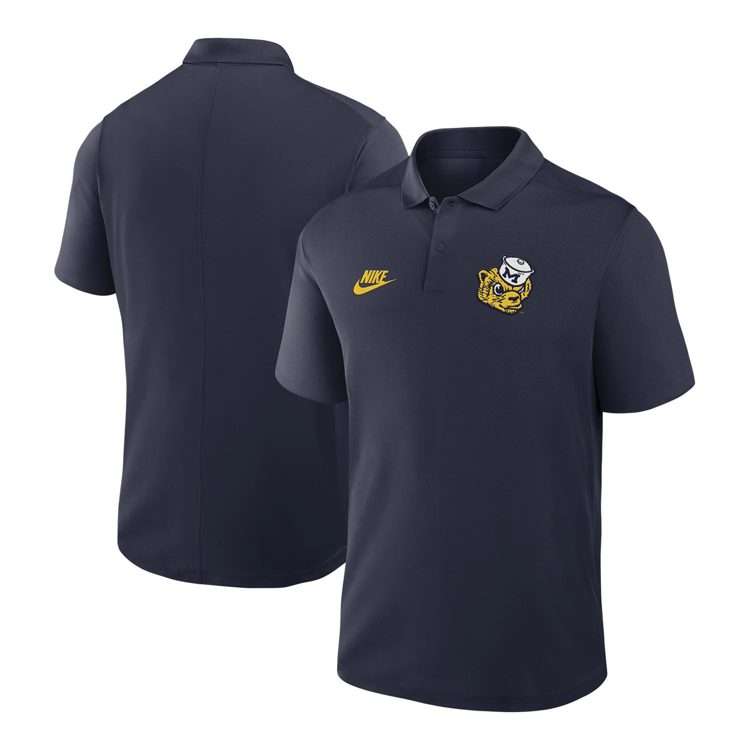 Michigan Wolverines Nike Navy Legacy Victory Polo - Image 3