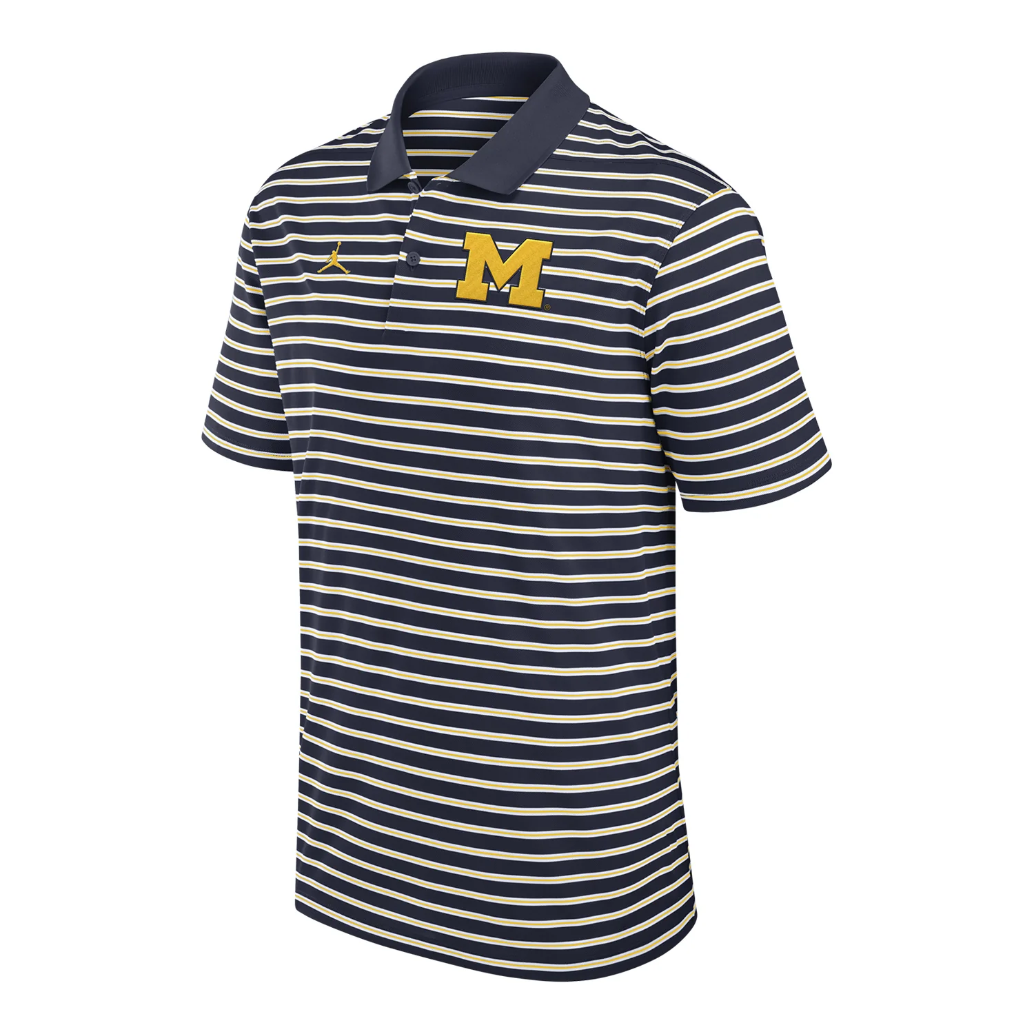 Michigan Wolverines Nike Jordan Striped Logo Polo