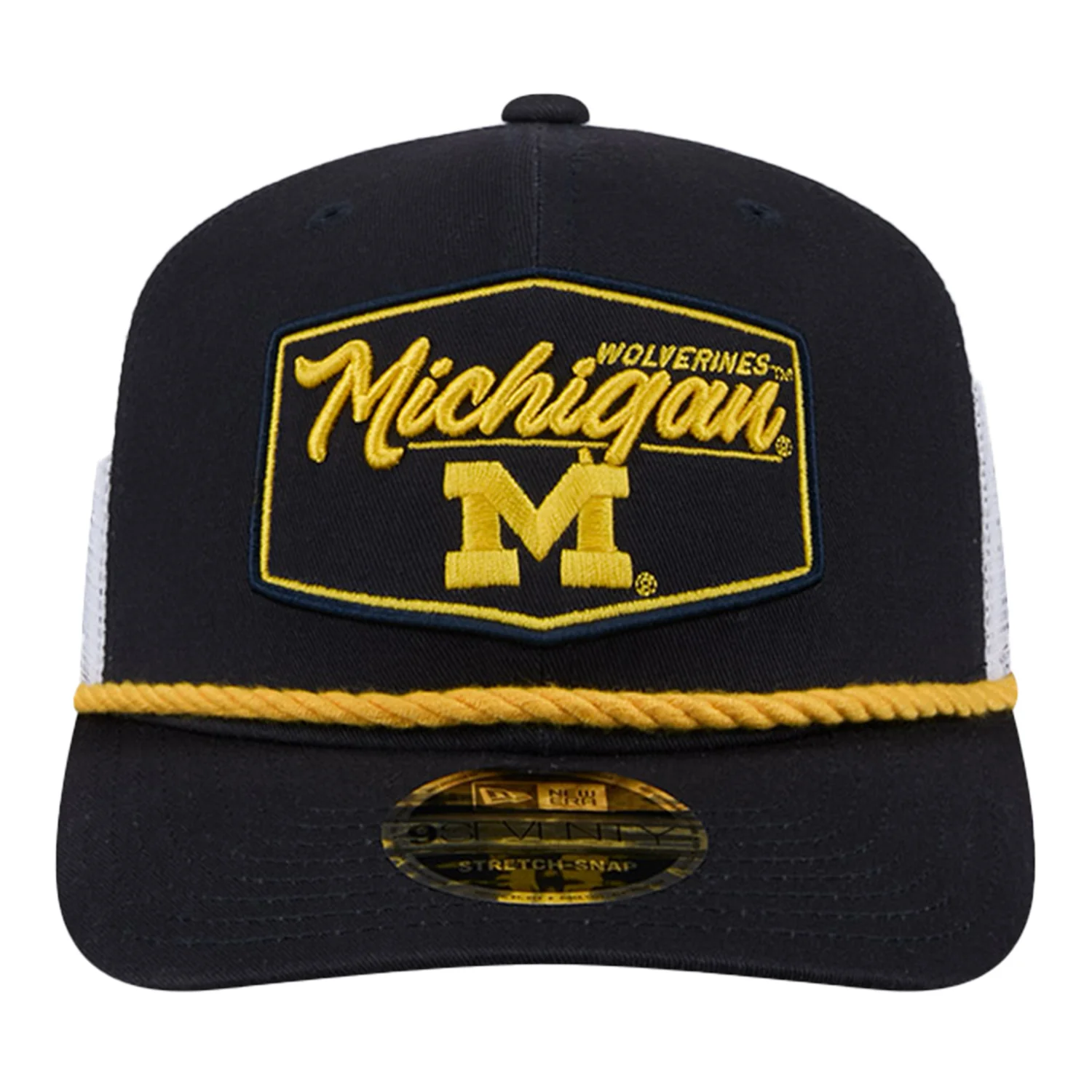 Michigan Wolverines New Era Rope Navy Trucker Adjustable Hat - Image 3