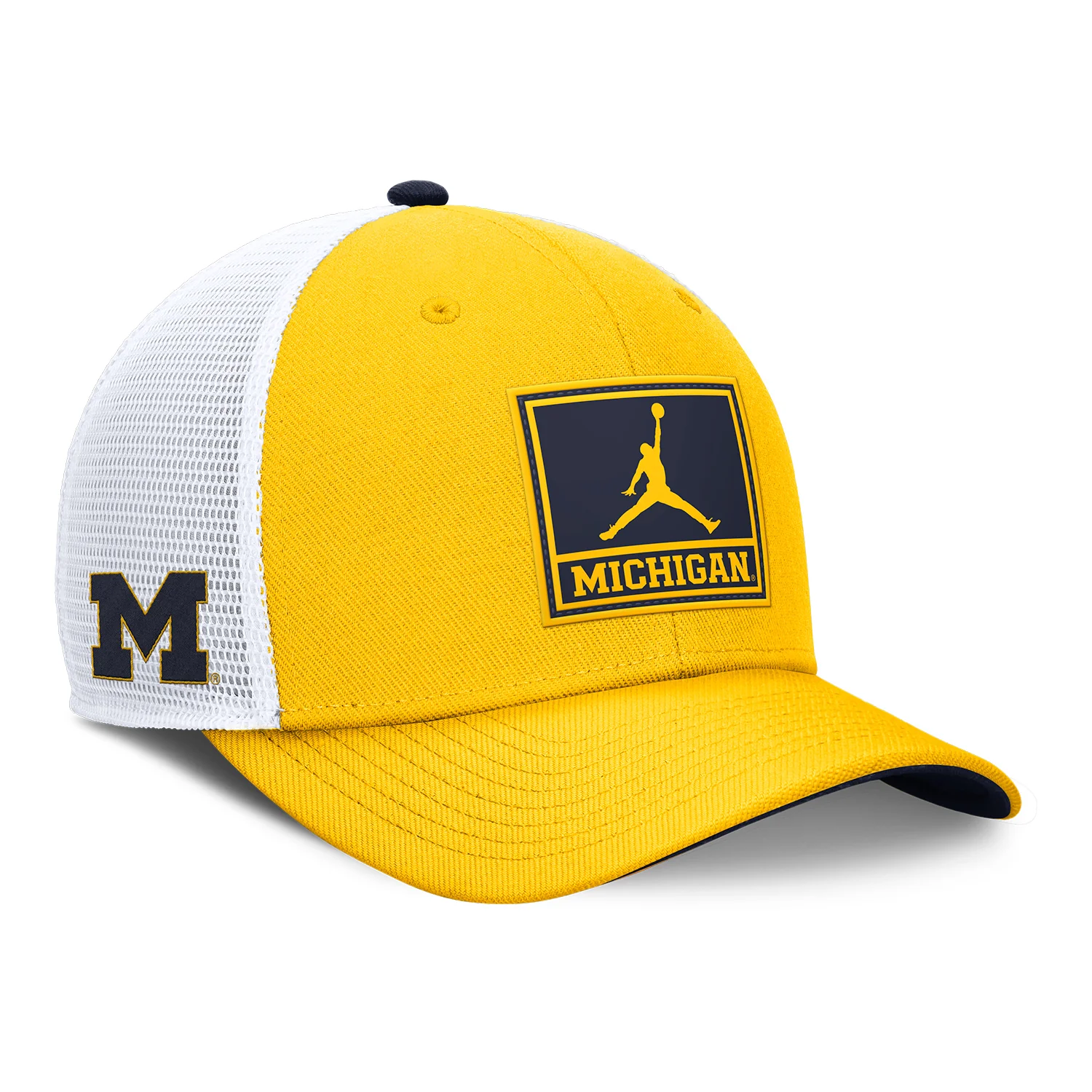 Michigan Wolverines Jordan Trucker Adjustable Yellow Hat - Image 2