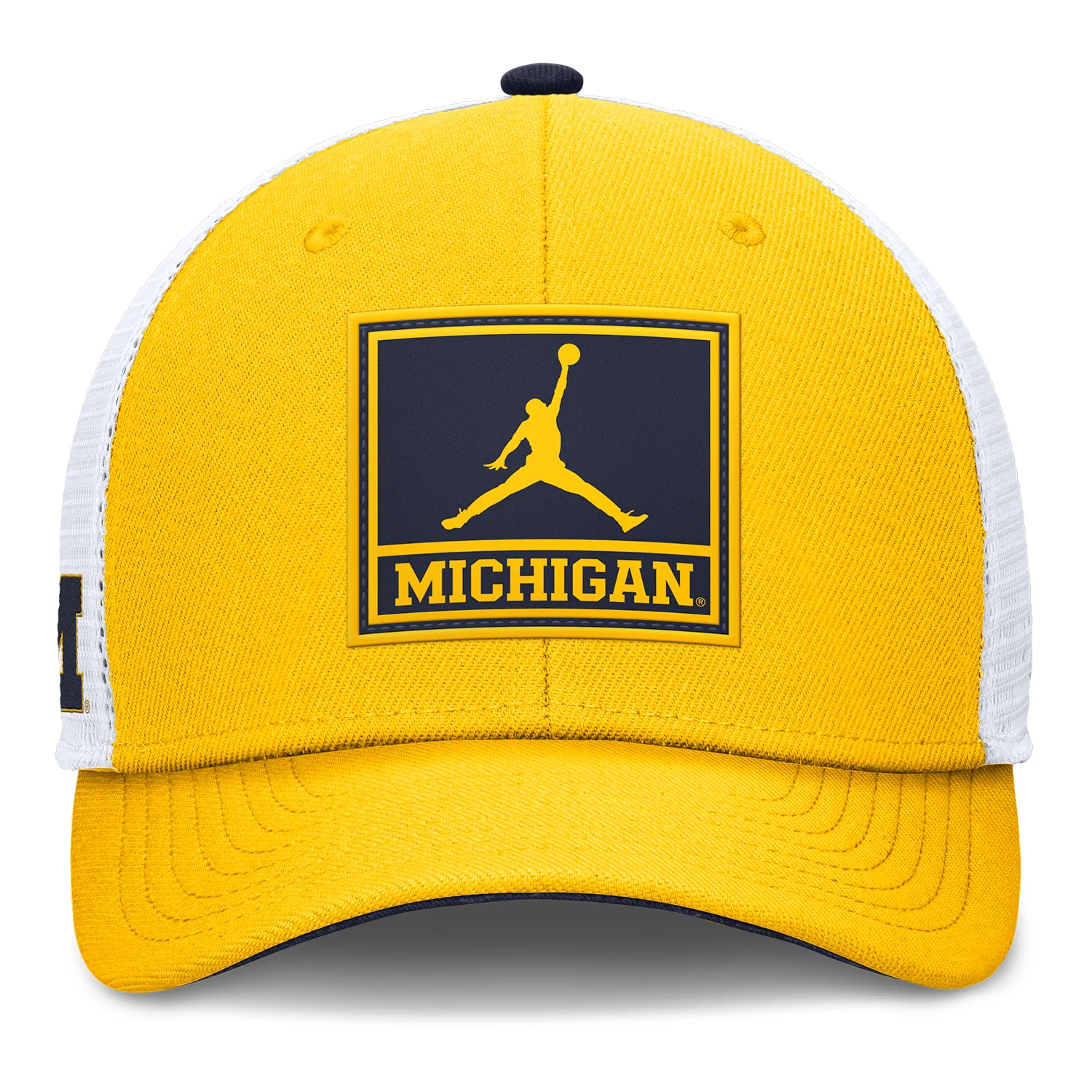 Michigan Wolverines Jordan Trucker Adjustable Yellow Hat - Image 3
