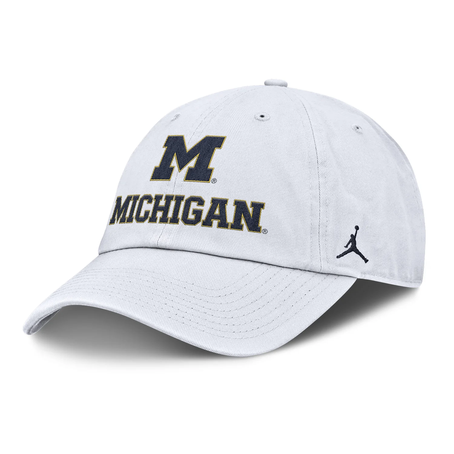Michigan Wolverines Jordan Club Adjustable White Hat