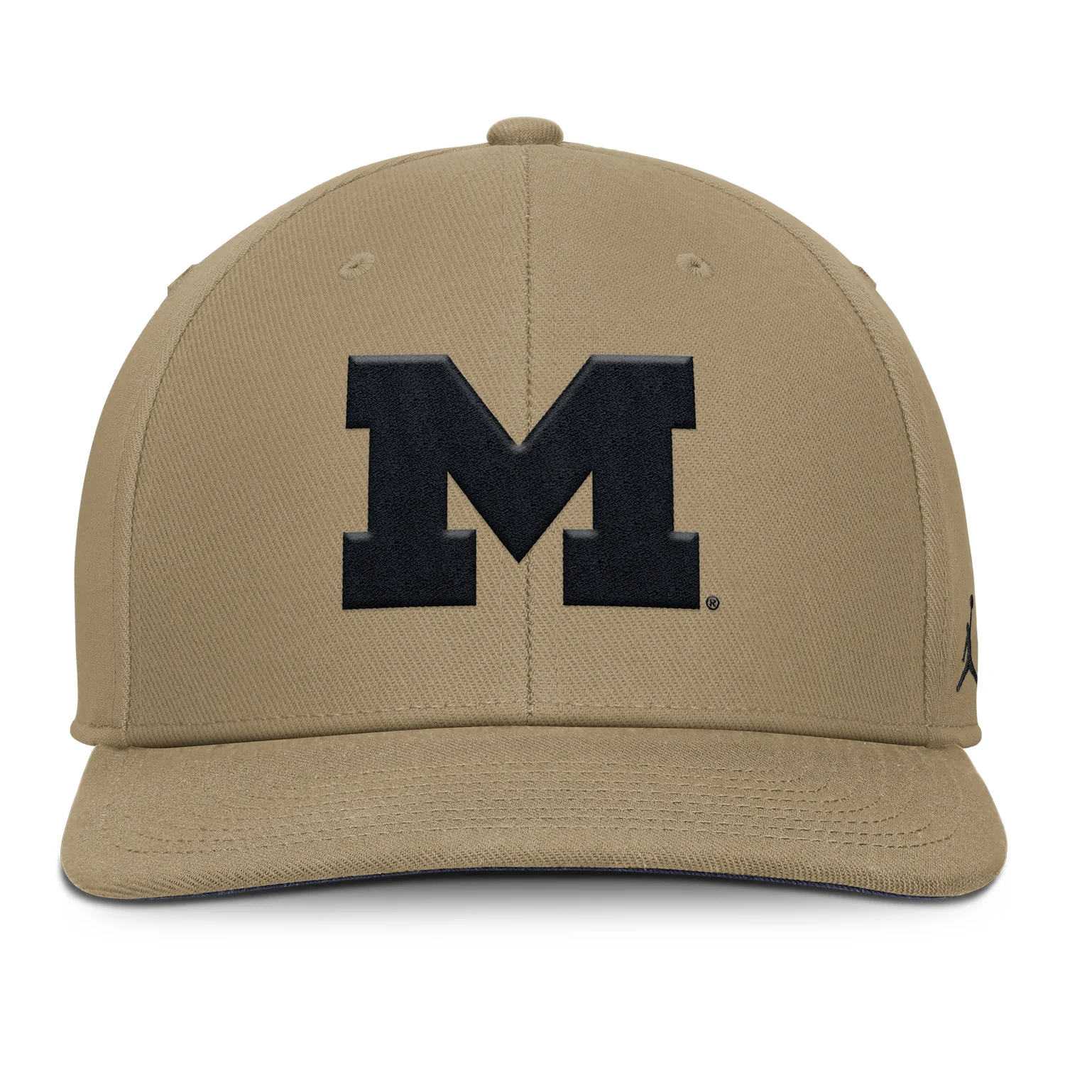 Michigan Wolverines Jordan Flat Brim Adjustable Tan Hat - Image 3