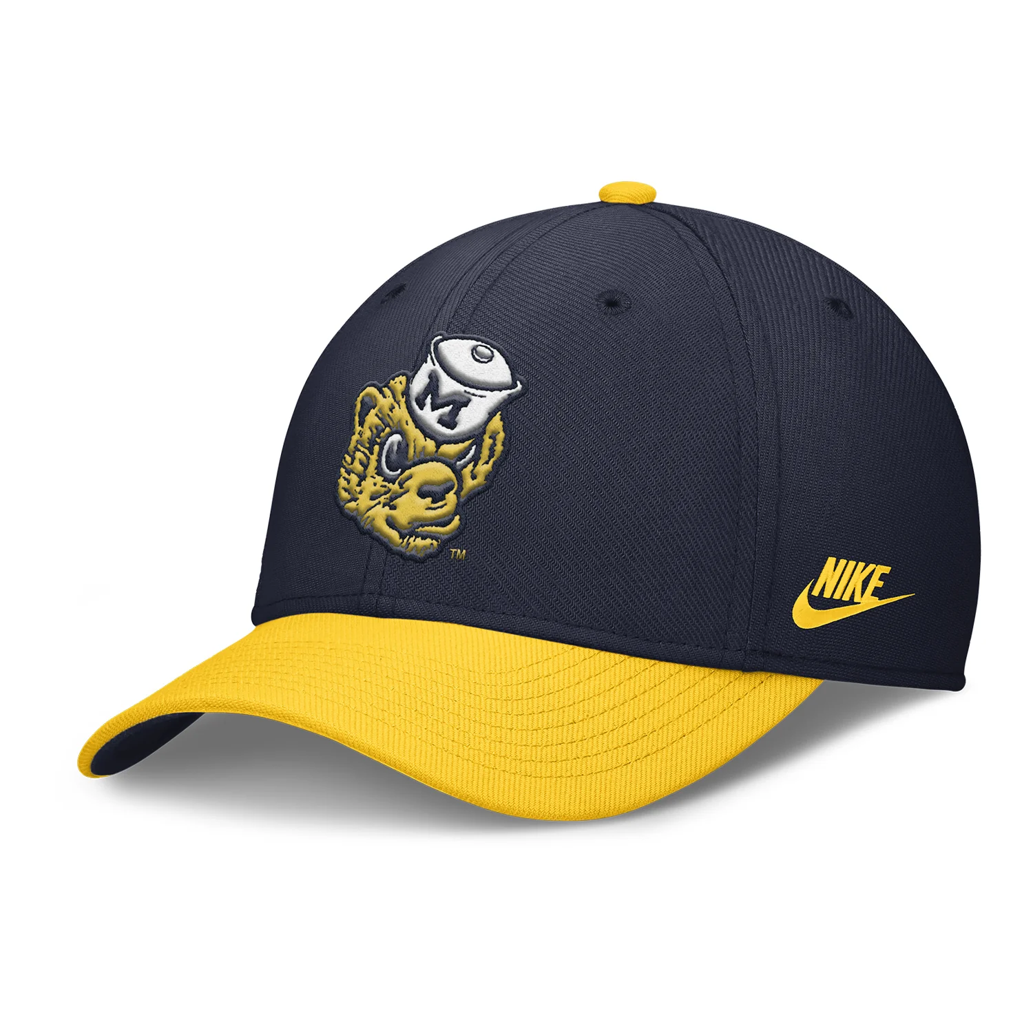 Michigan Wolverines Nike Vault Flex Stretch Navy Hat