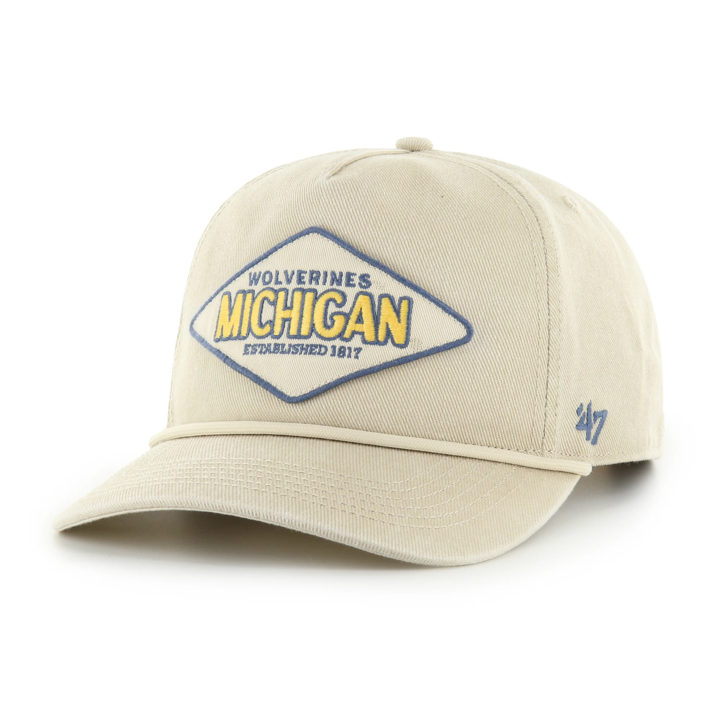 Michigan Wolverines 47 Brand Tan Snapback Hitch Hat - Image 2