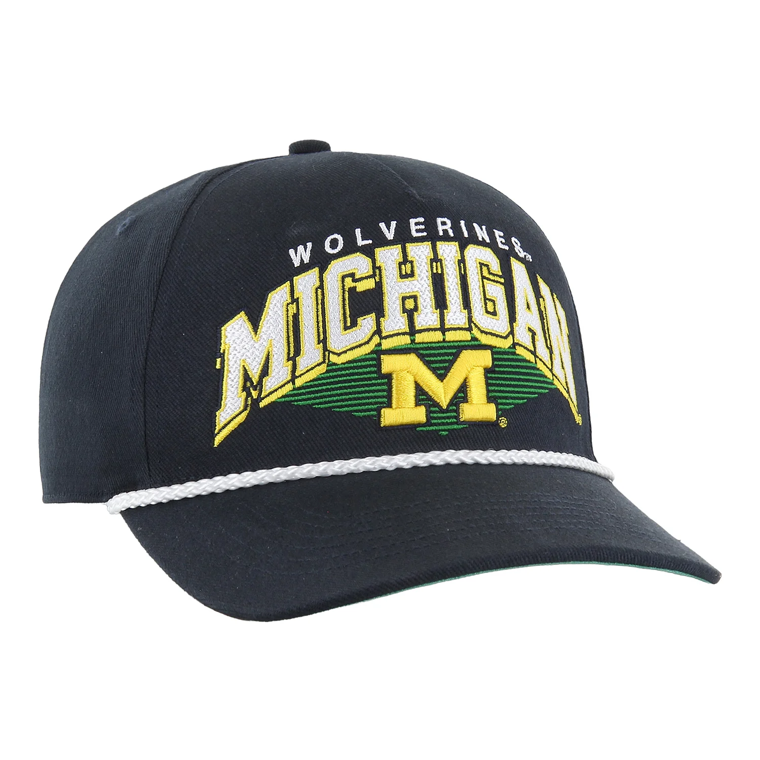 Michigan Wolverines 47 Brand Navy Snapback Hitch Rope Hat - Image 2