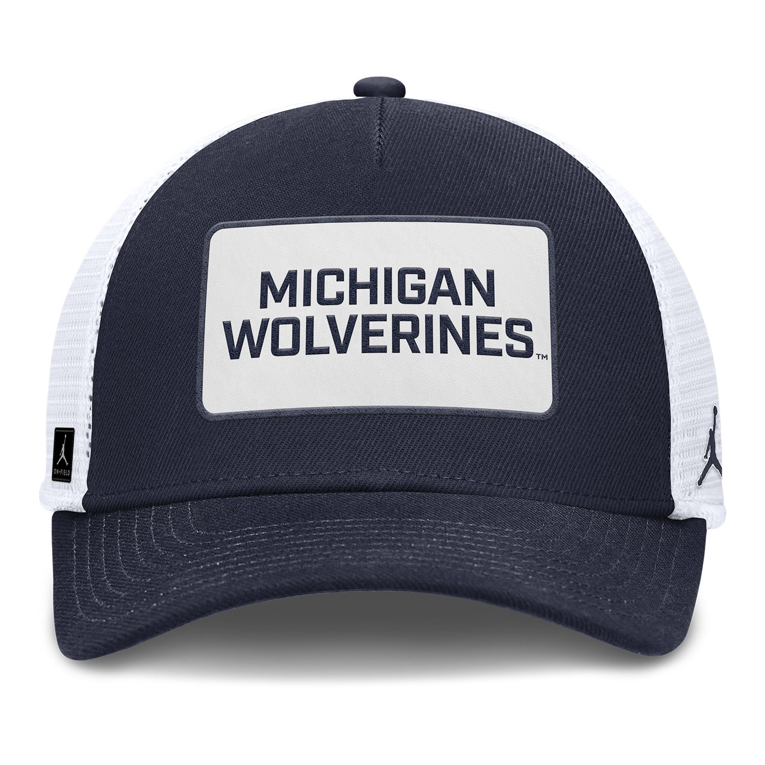 Michigan Wolverines Nike Jordan Navy Rise Trucker Gameday Hat - Image 3