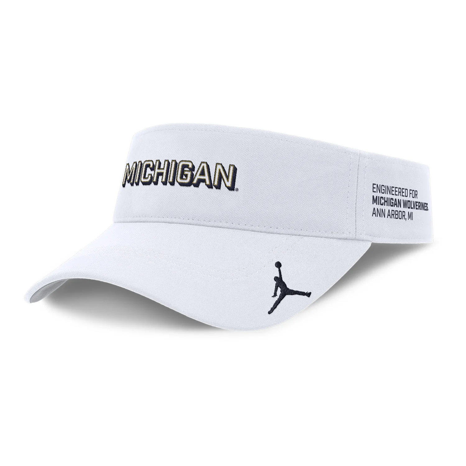 Michigan Wolverines Nike Jordan White Ace Visor