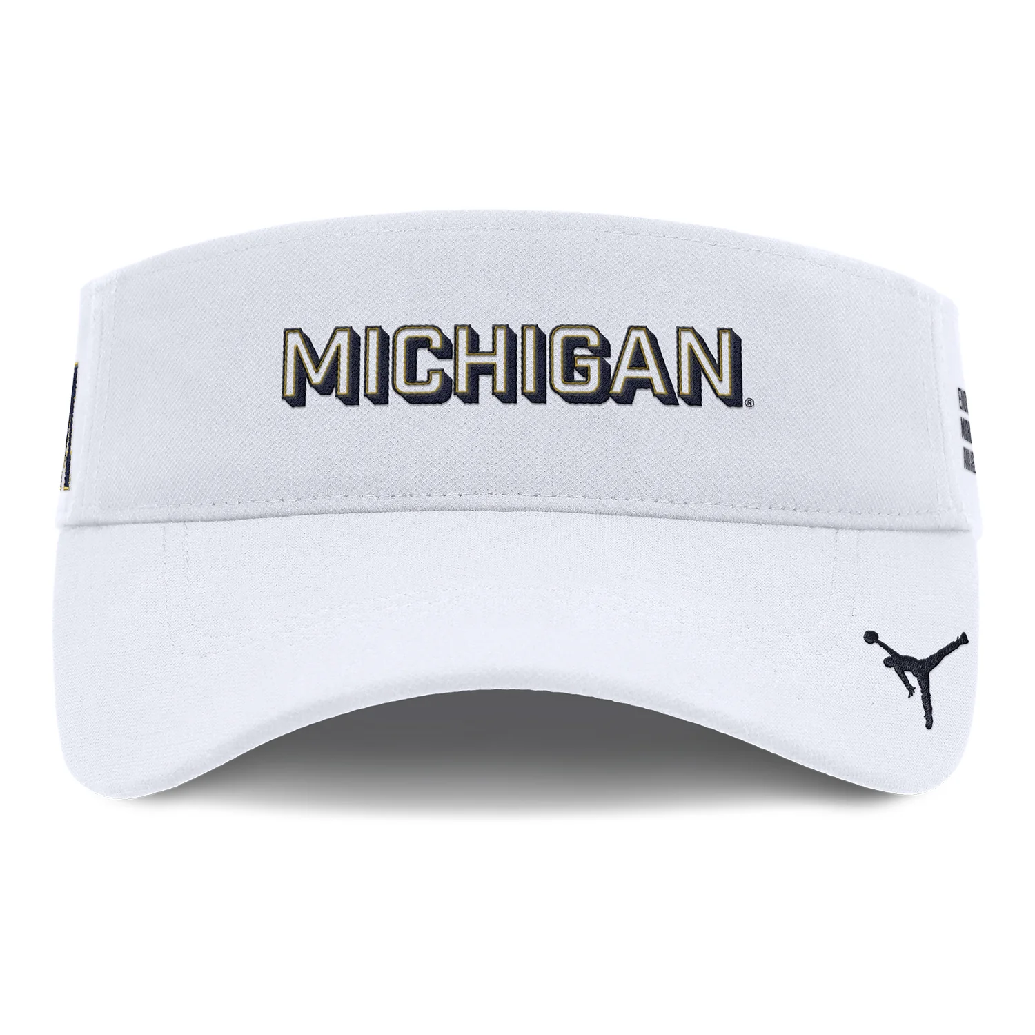 Michigan Wolverines Nike Jordan White Ace Visor - Image 3