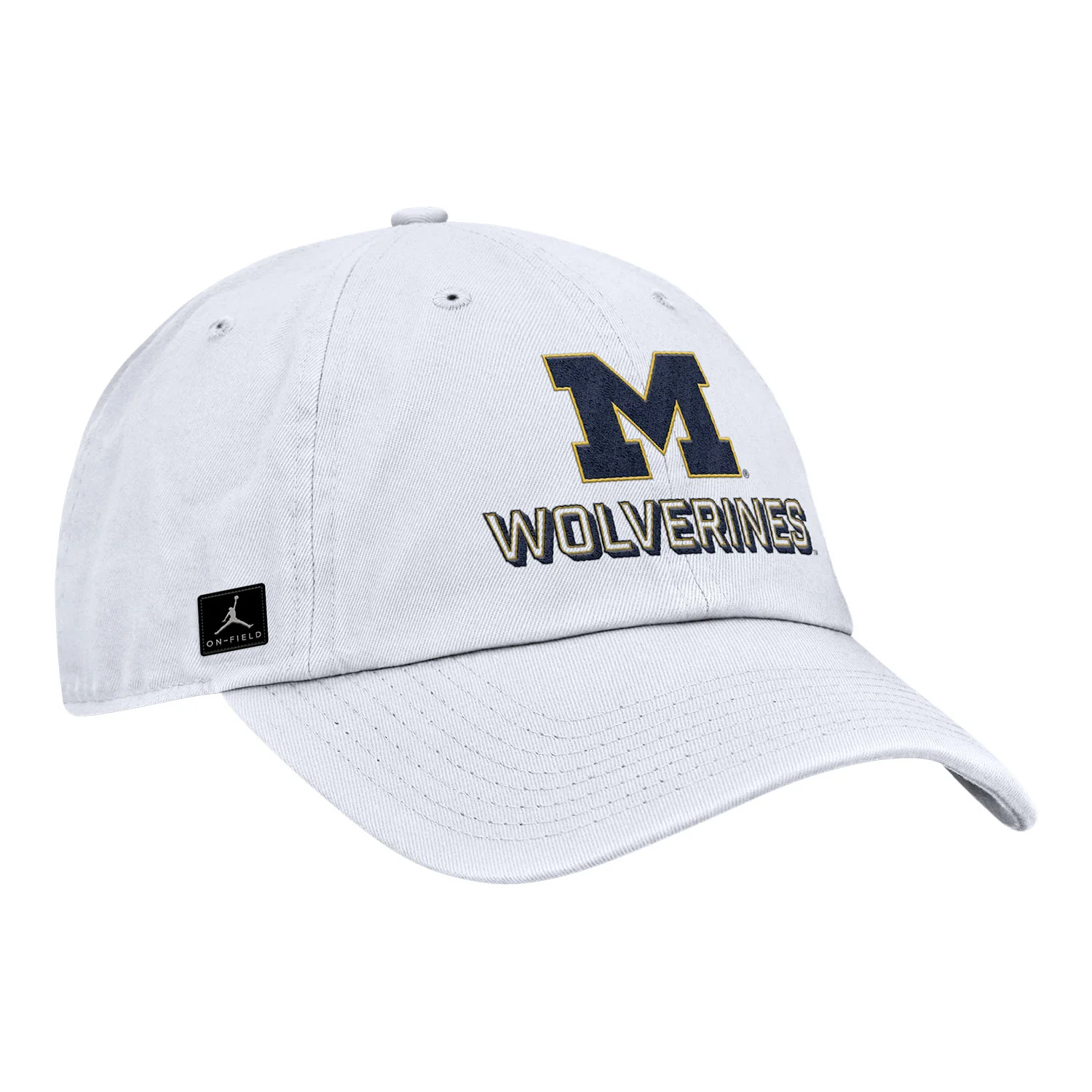 Michigan Wolverines Nike Jordan White Unstructured Adjustable Club Hat - Image 2