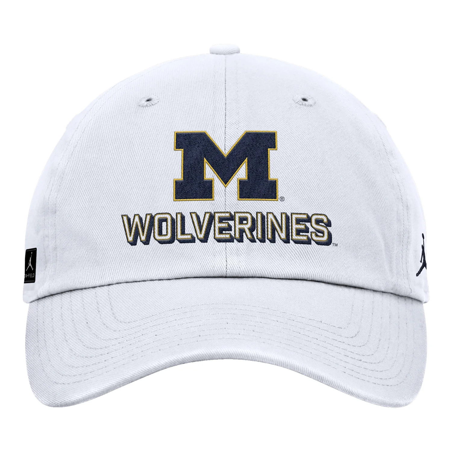 Michigan Wolverines Nike Jordan White Unstructured Adjustable Club Hat - Image 3