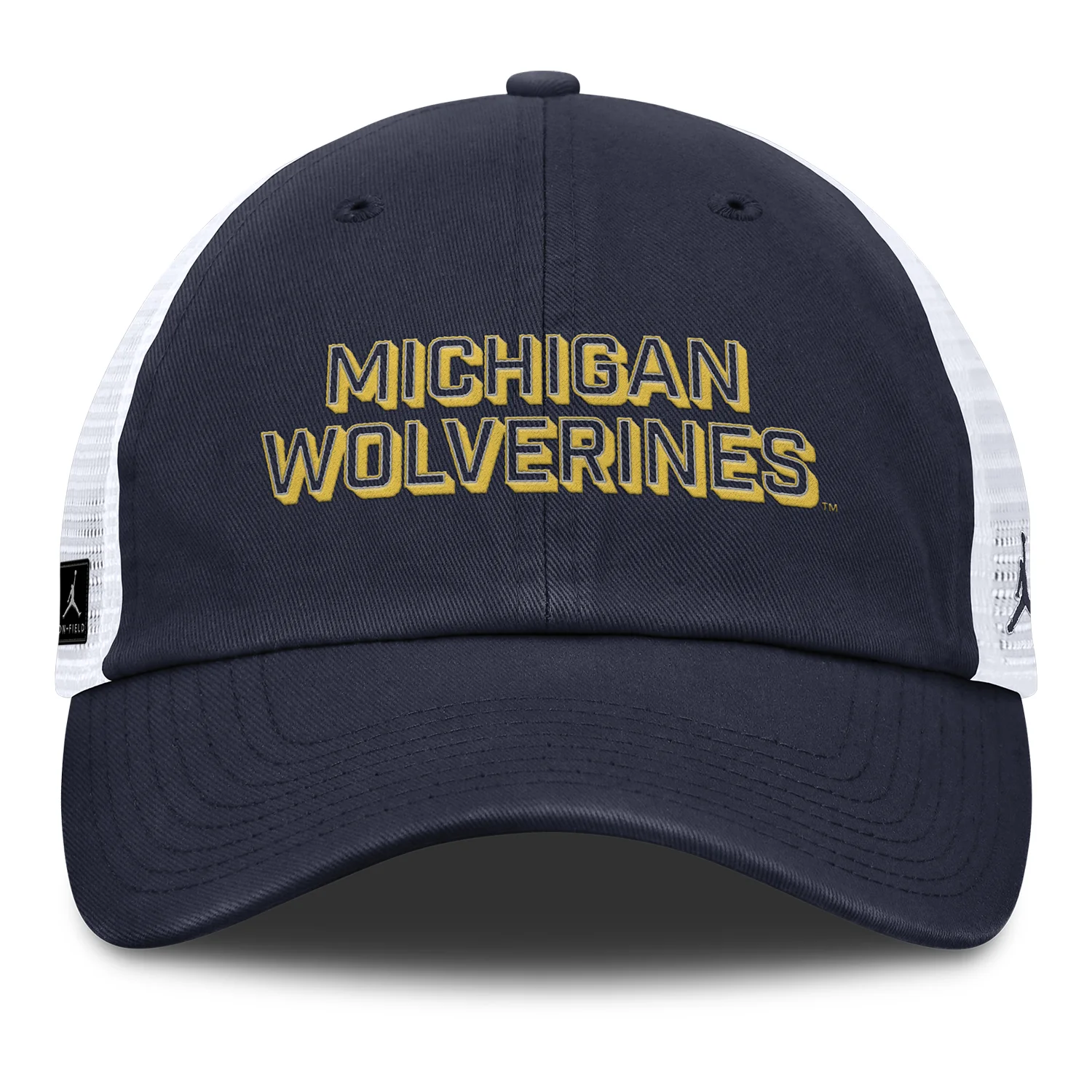 Michigan Wolverines Nike Jordan Navy Club Trucker Hat - Image 3