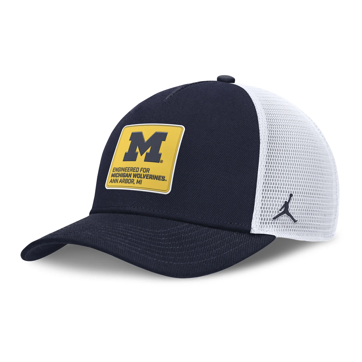 Michigan Wolverines Nike Jordan Rise Trucker Patch Hat