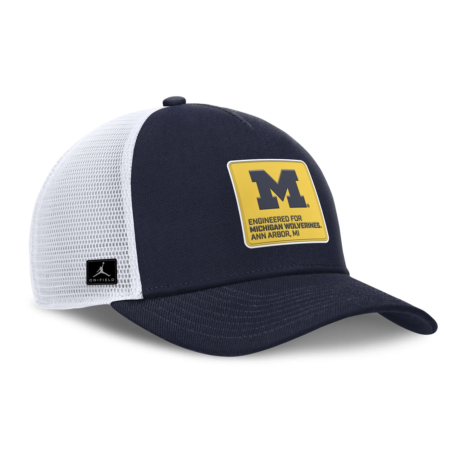 Michigan Wolverines Nike Jordan Rise Trucker Patch Hat - Image 2
