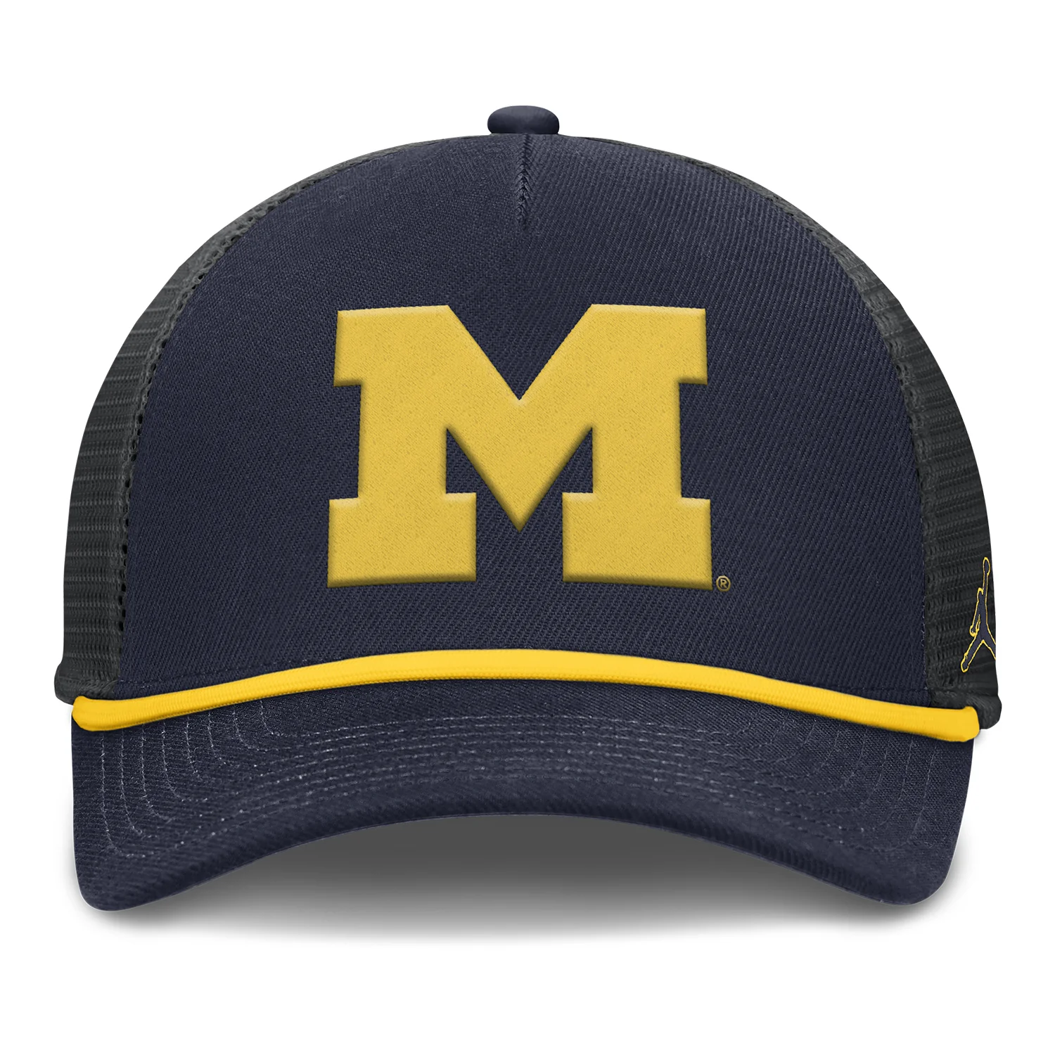 Michigan Wolverines Nike Jordan Navy Rise Trucker Primetime Hat - Image 3
