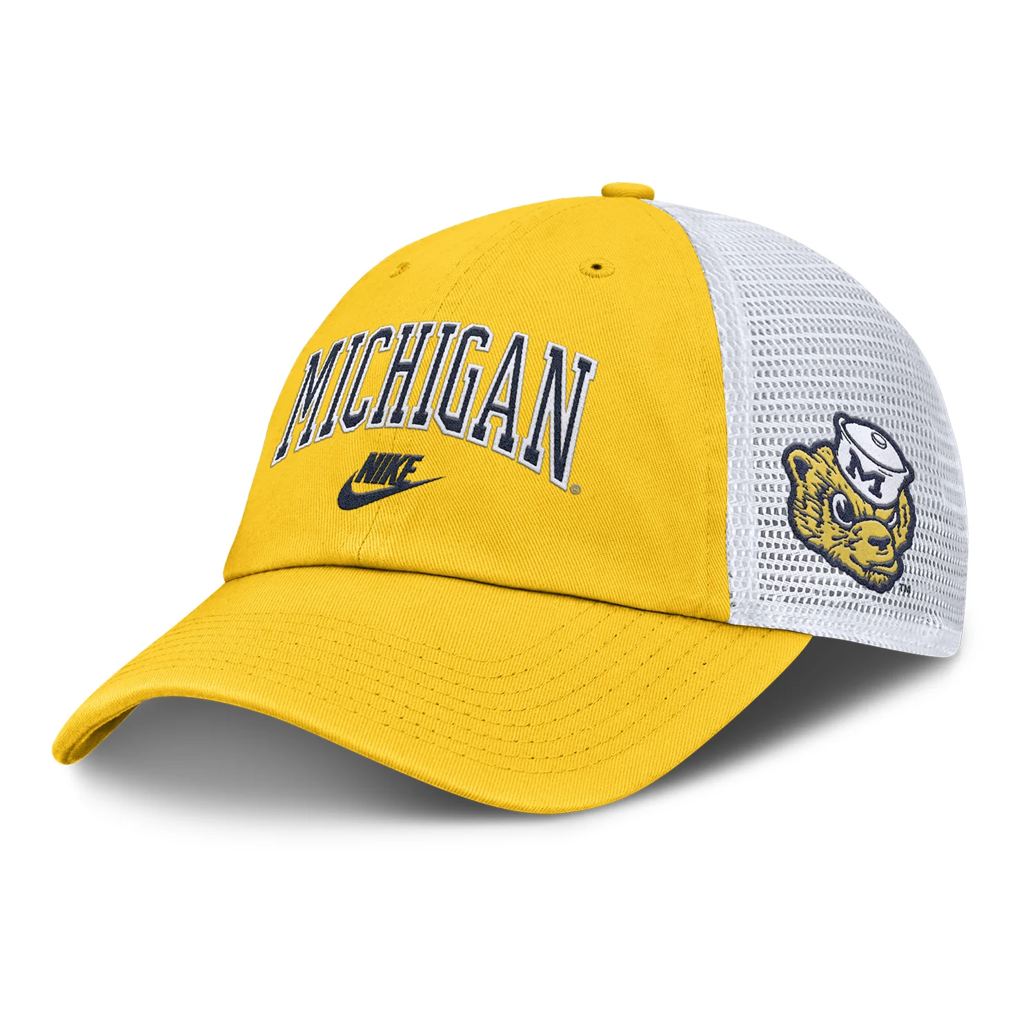 Michigan Wolverines Nike Yellow Legacy Club Trucker Hat