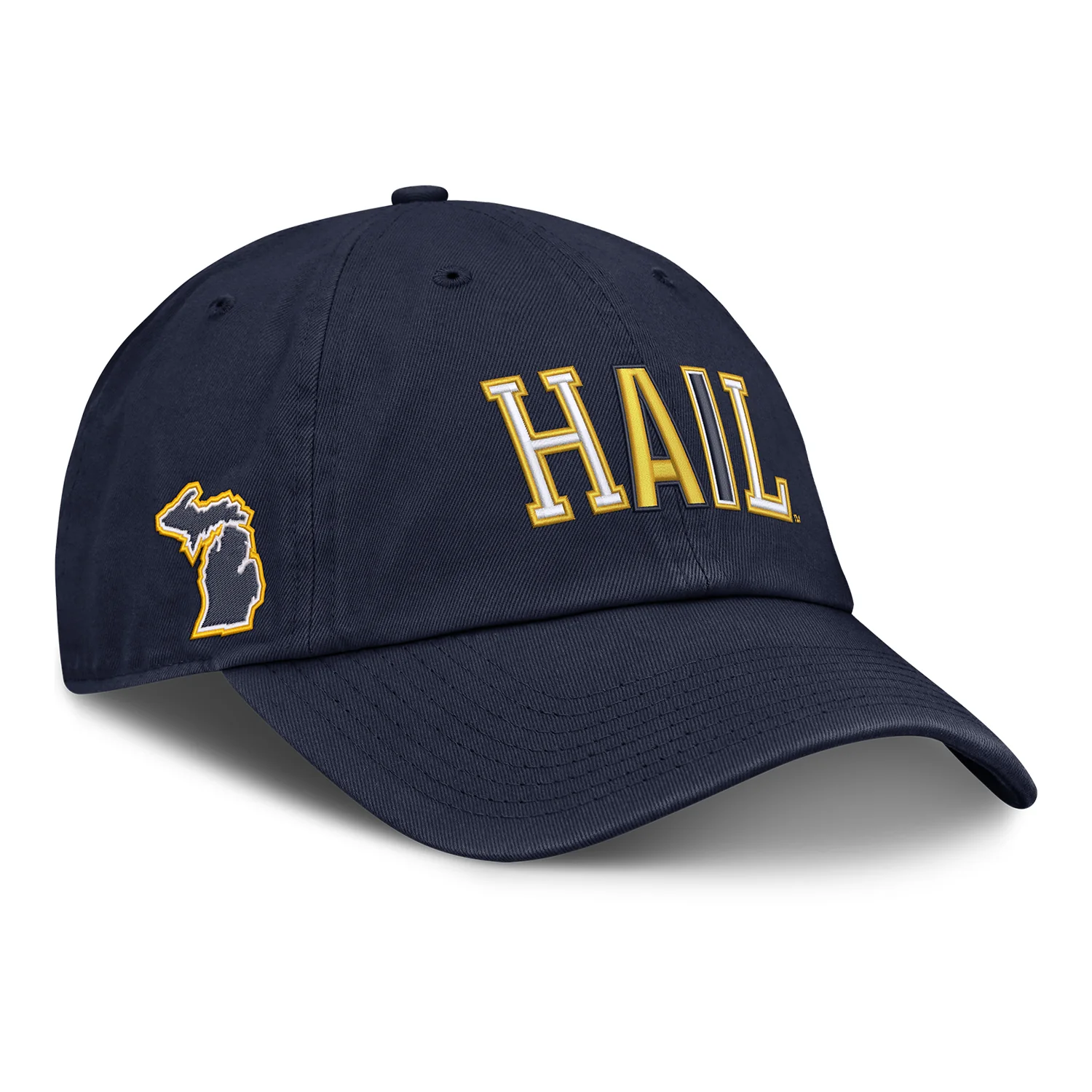 Michigan Wolverines Nike Navy Club Unstructured Adjustable Hail Hat