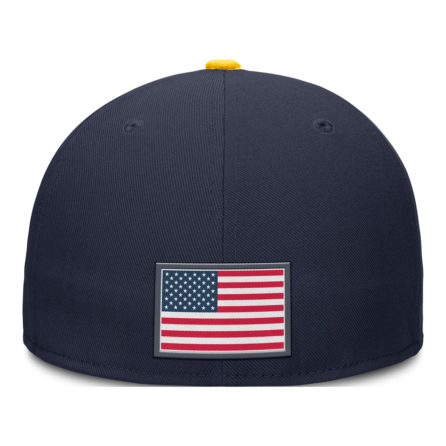 Michigan Wolverines Nike Navy Dri-Fit Structured Round Bill Fitted Hat - Image 2