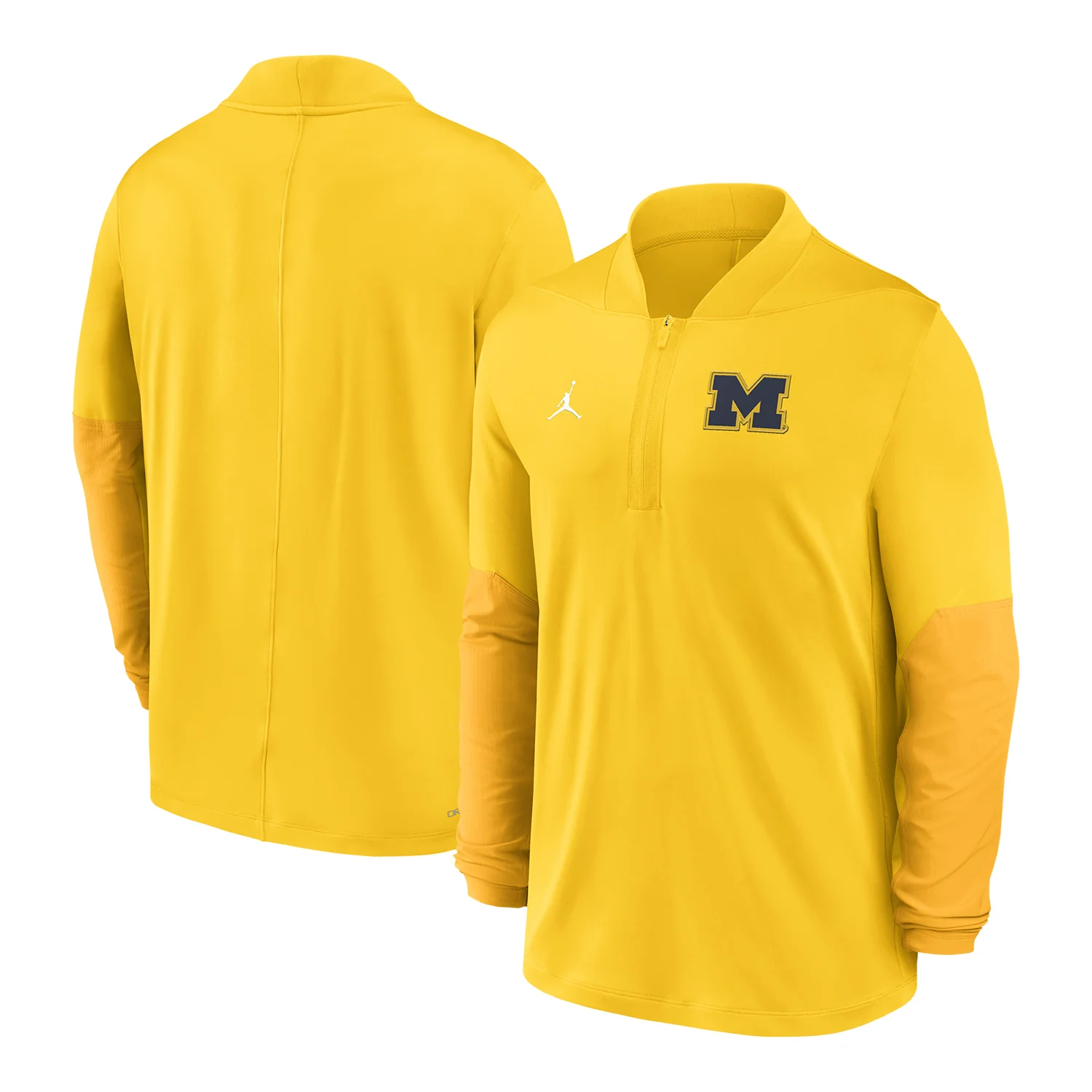 Michigan Wolverines Jordan Maize 1/2 Midweight Jacket - Image 3