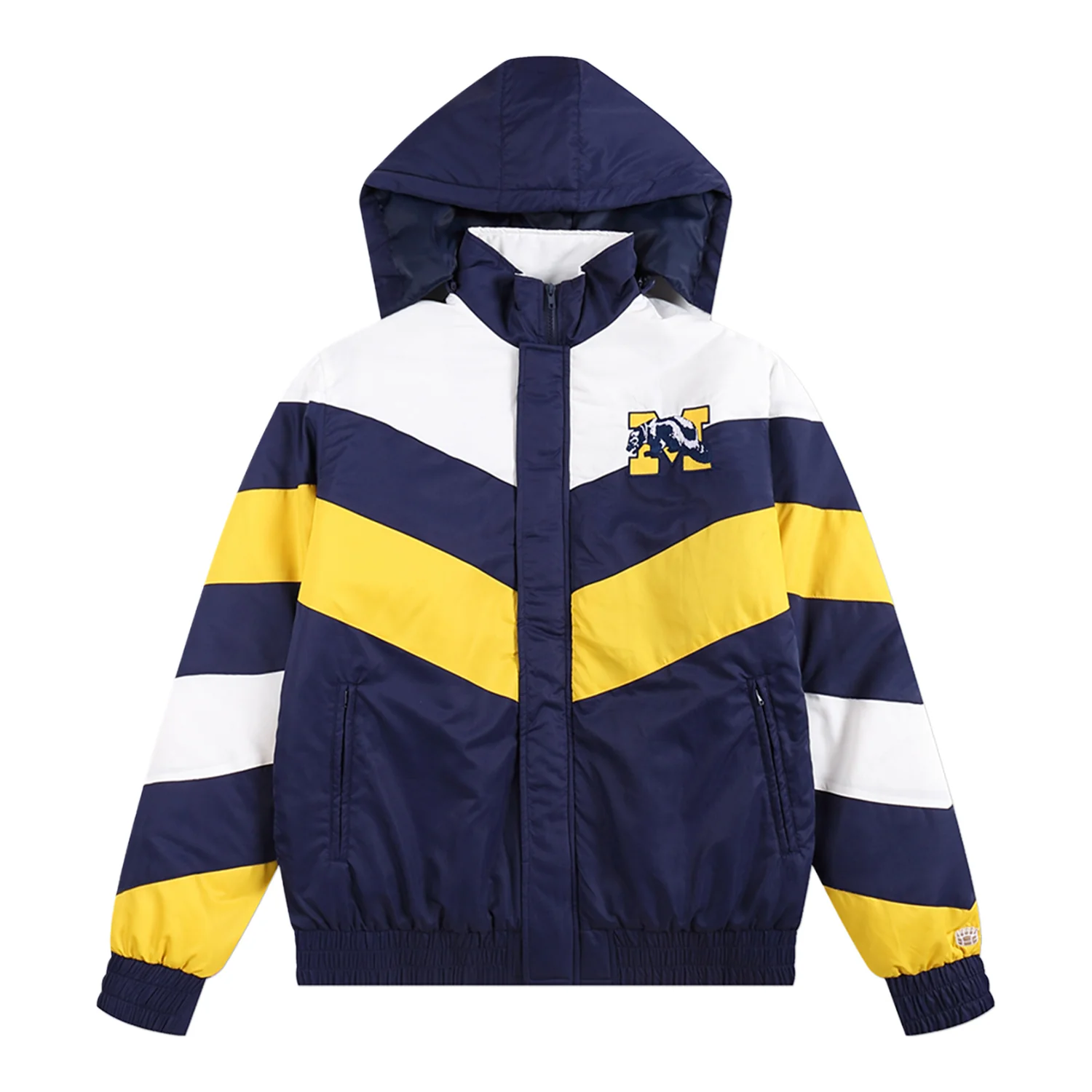Michigan Wolverines Retro Full-Zip Striped Jacket