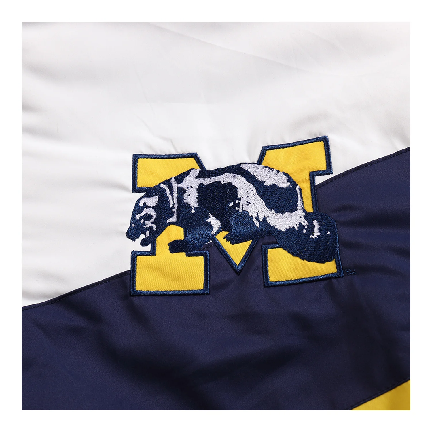Michigan Wolverines Retro Full-Zip Striped Jacket - Image 4