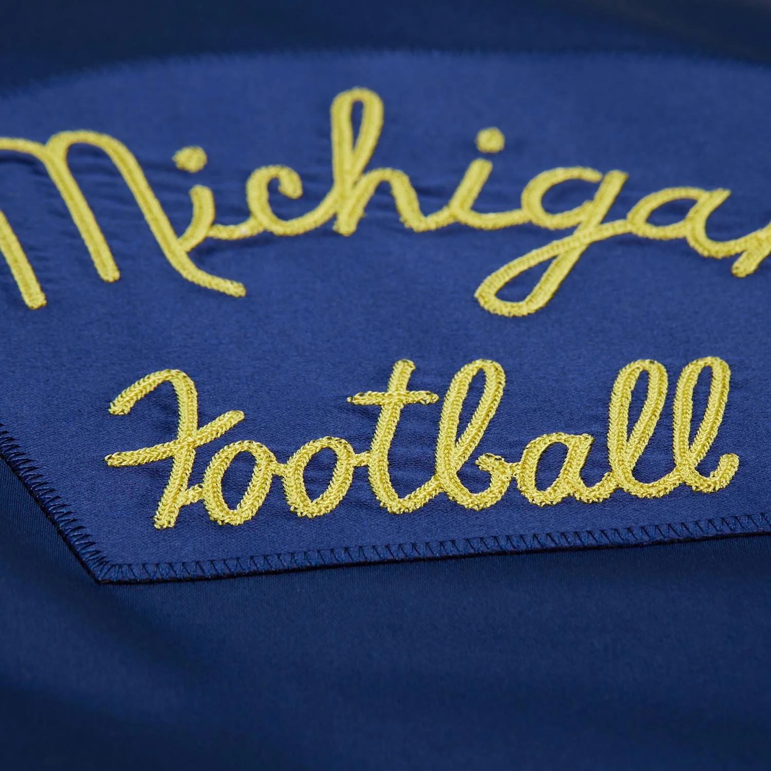 Michigan Wolverines Vintage Throwback Full-Snap Satin Jacket - Image 3