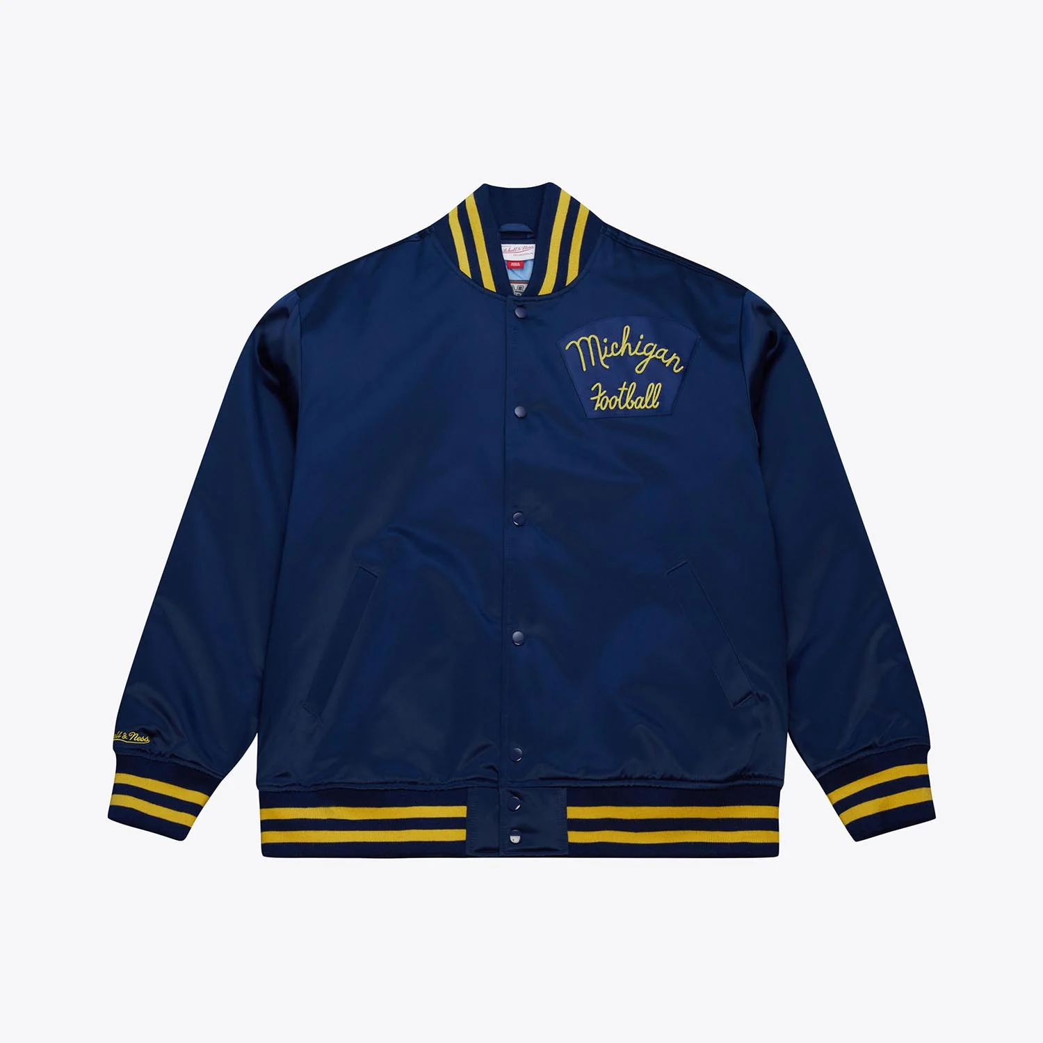 Michigan Wolverines Vintage Throwback Full-Snap Satin Jacket - Image 4