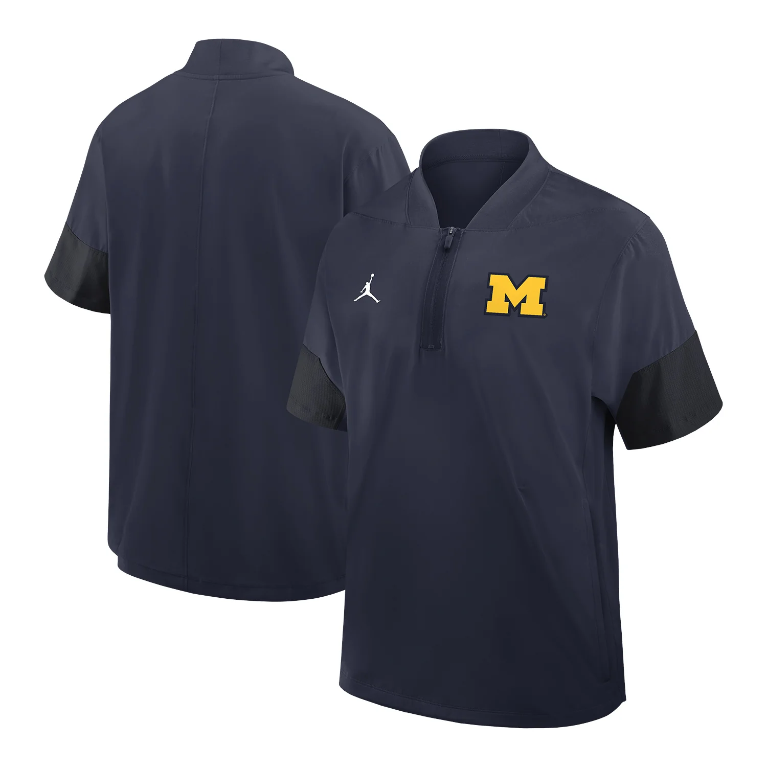 Michigan Wolverines Jordan Dare to Win Short Sleeve Navy Jacket - Image 3