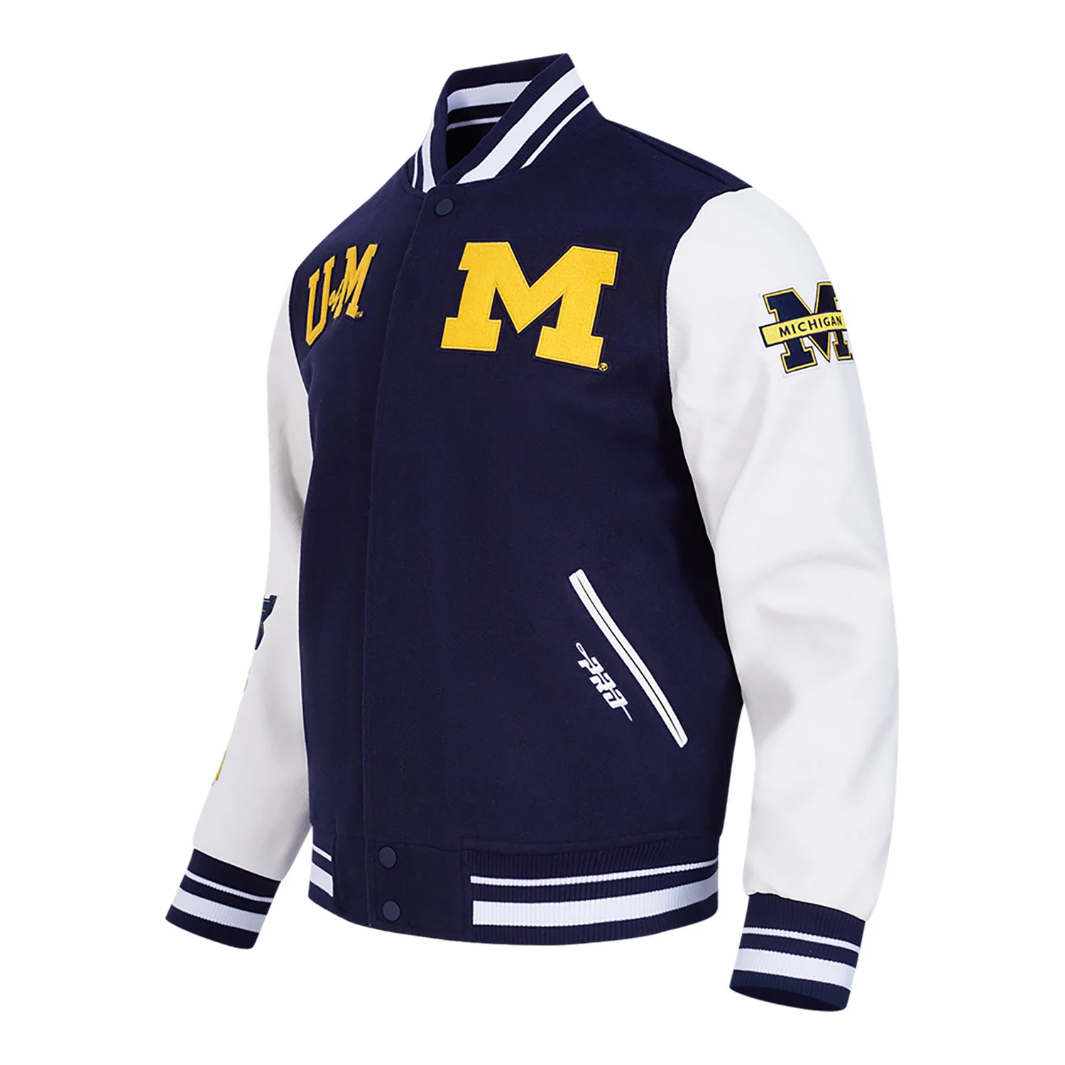 Michigan Wolverines Classic Ribbed Wool Varsity Jacket