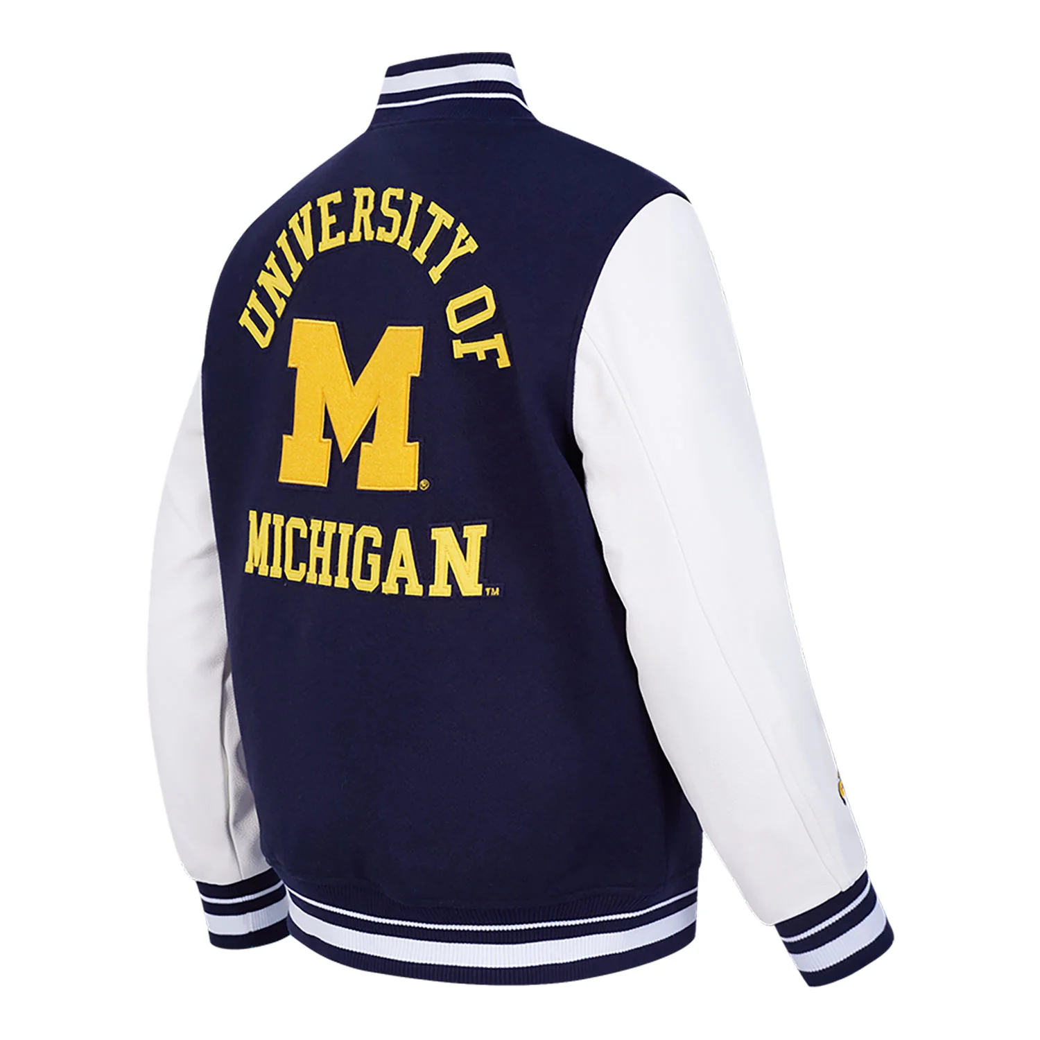 Michigan Wolverines Classic Ribbed Wool Varsity Jacket - Image 2
