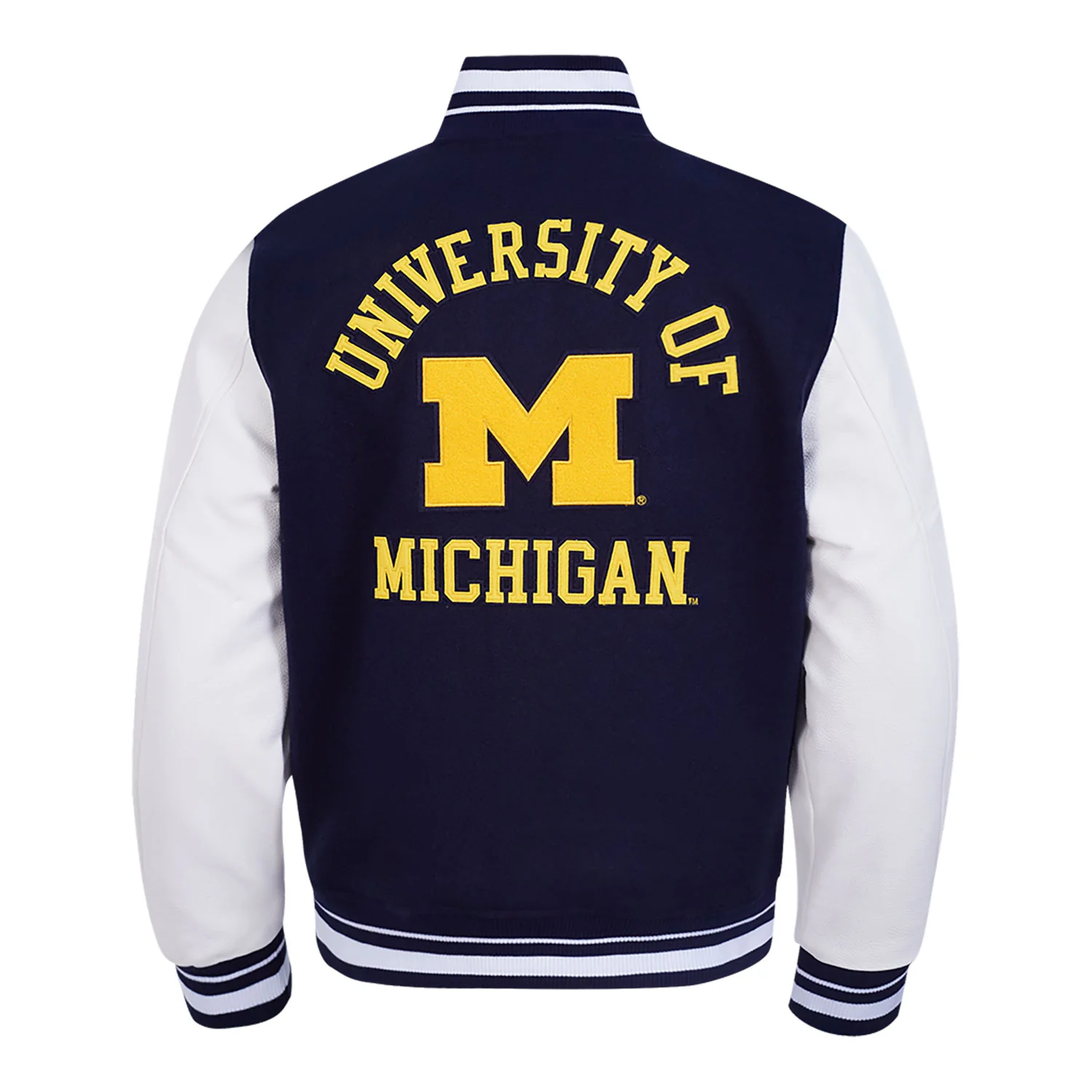 Michigan Wolverines Classic Ribbed Wool Varsity Jacket - Image 4