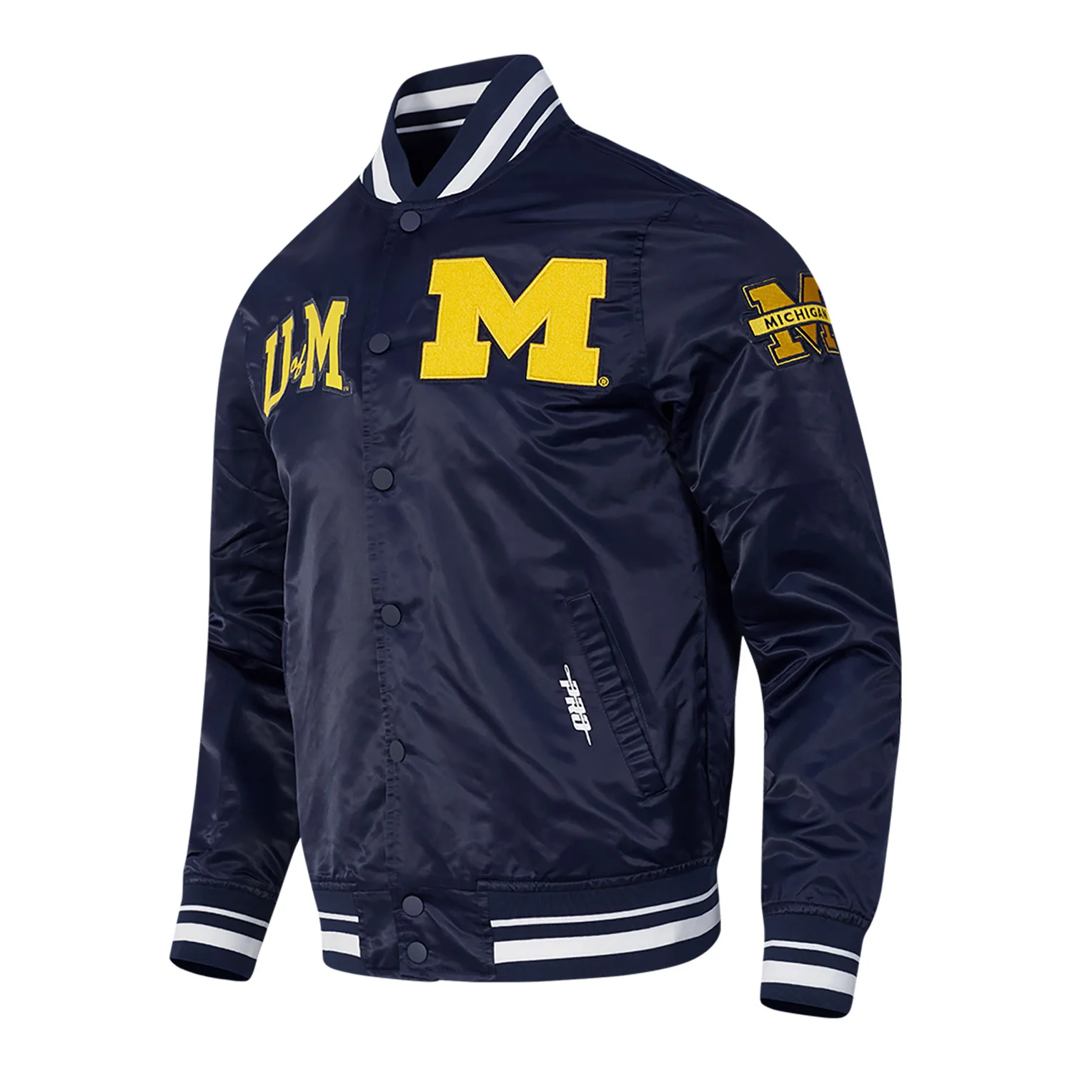 Michigan Wolverines Classic Rib Satin Jacket
