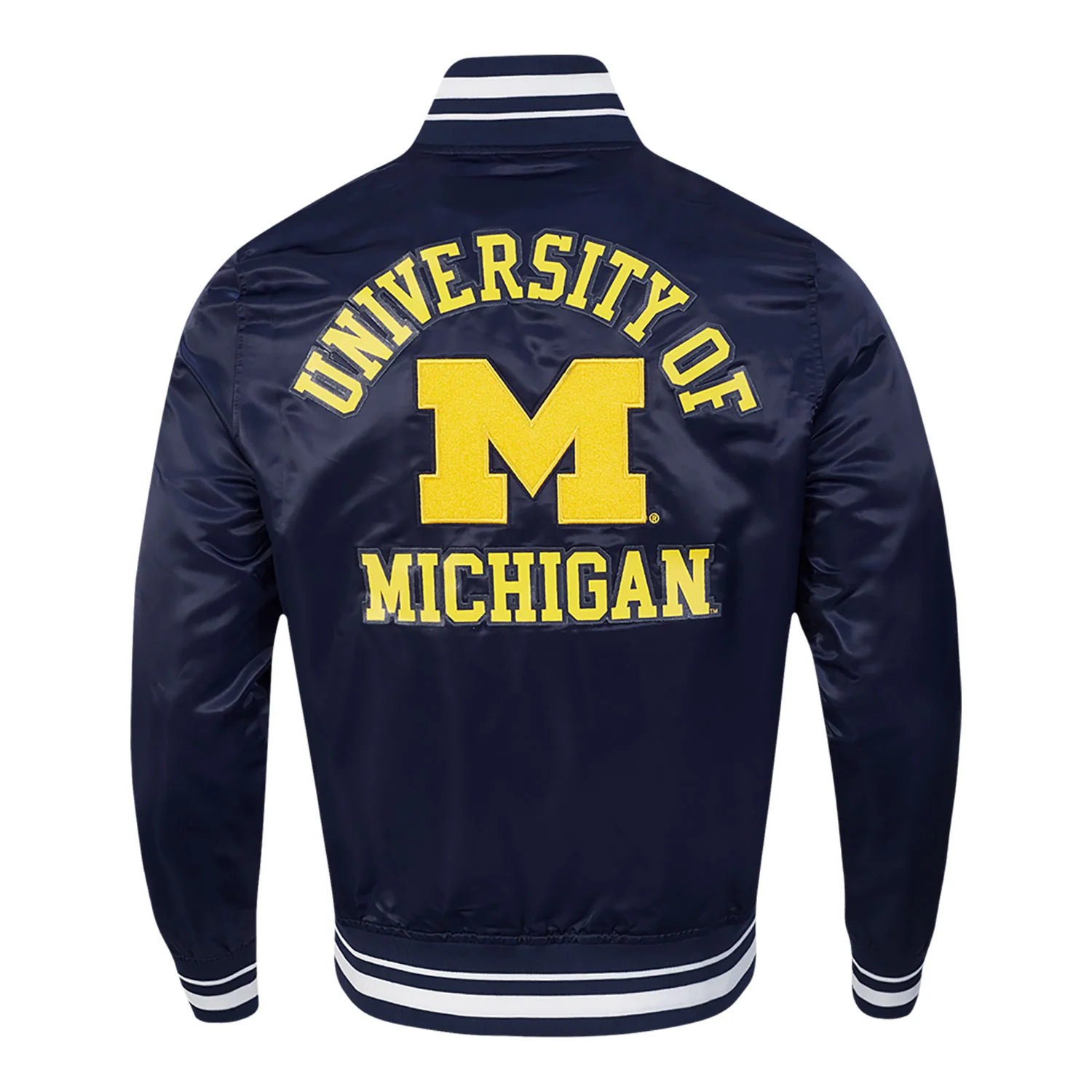 Michigan Wolverines Classic Rib Satin Jacket - Image 4