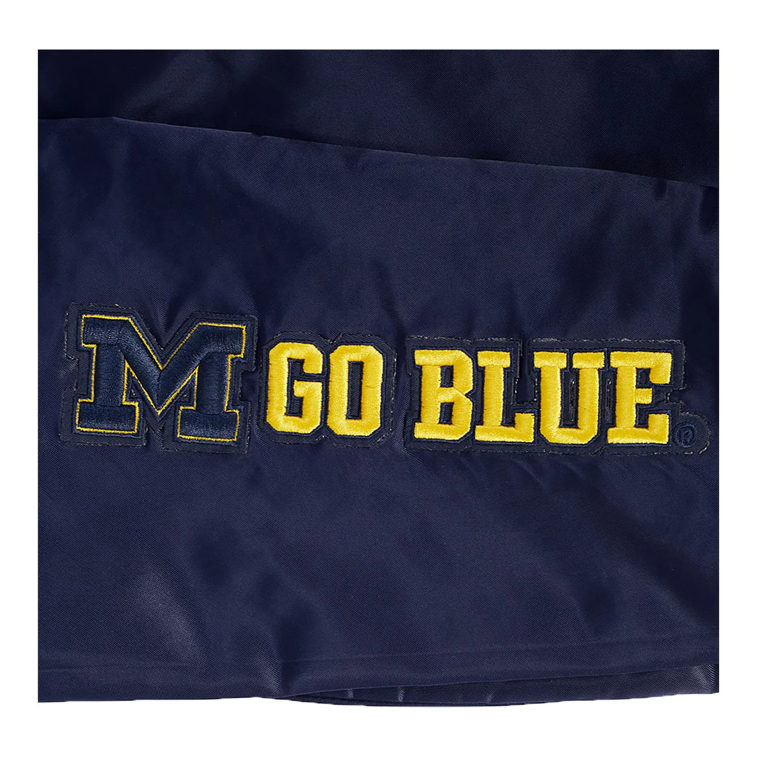 Michigan Wolverines Classic Rib Satin Jacket - Image 6