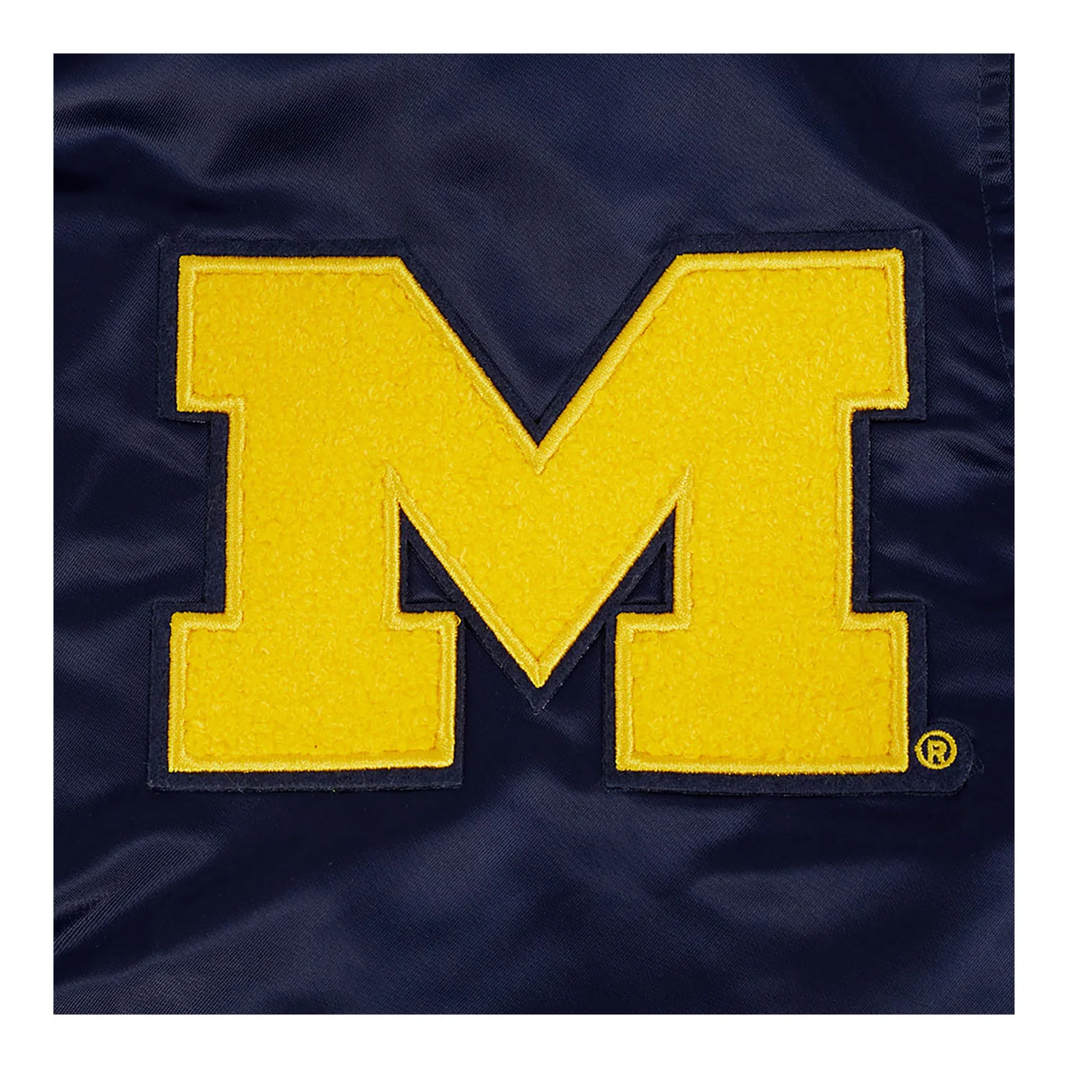 Michigan Wolverines Classic Rib Satin Jacket - Image 7
