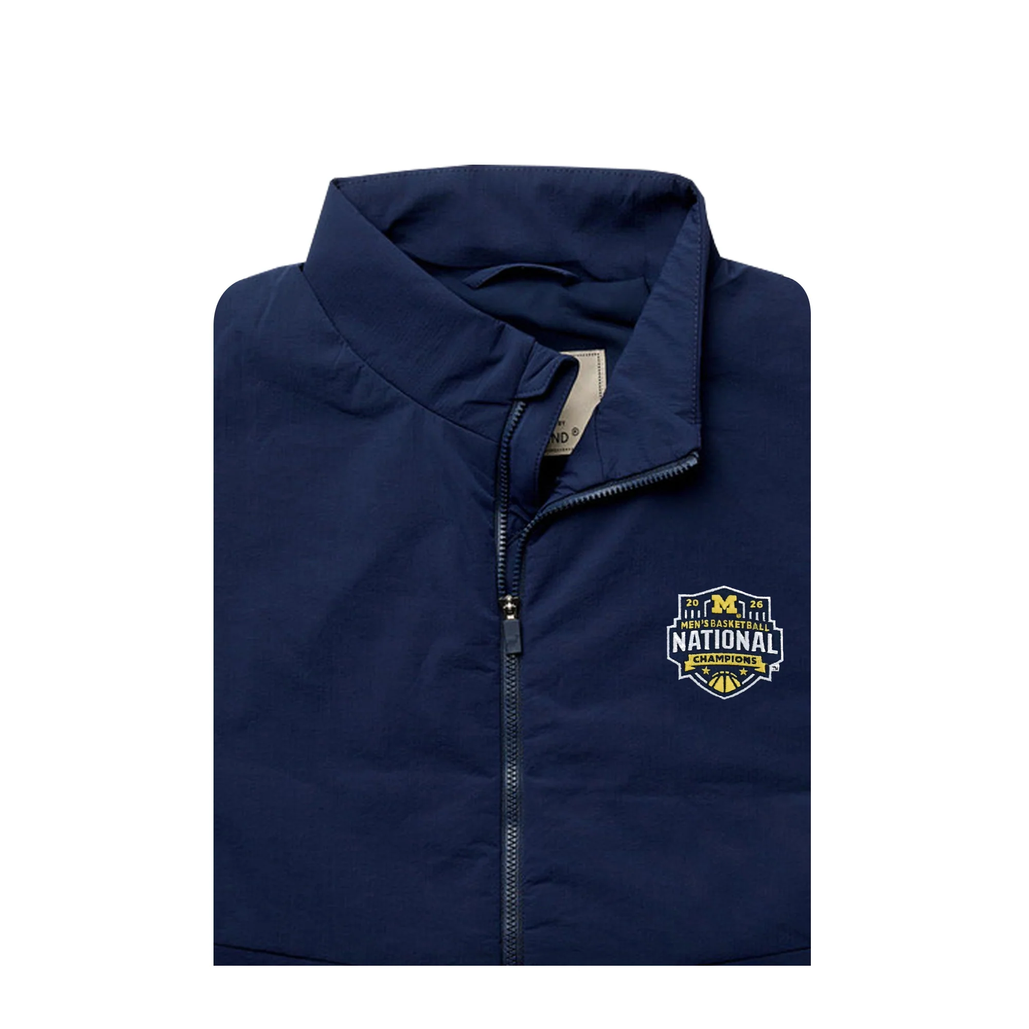 Michigan Wolverines Men's Basketball National Champions Full Zip Vest - Image 2